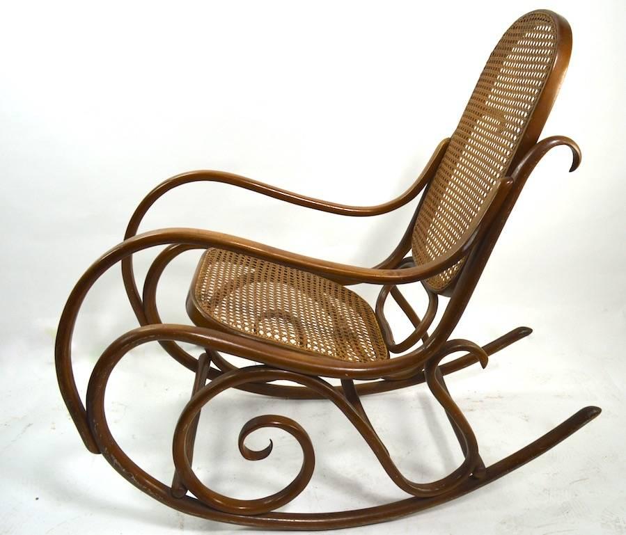 Polish Bentwood Rocking Chair Attributed to Thonet