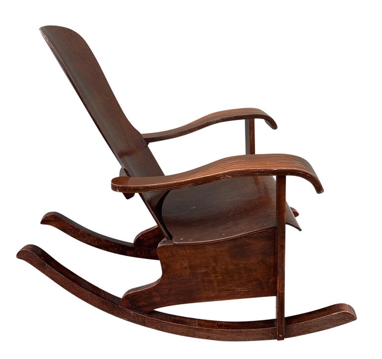 Modern Rocking Entwood Bentwood Rocking Chair by Moveis Cimo Mid-Century Modern For Sale at ...