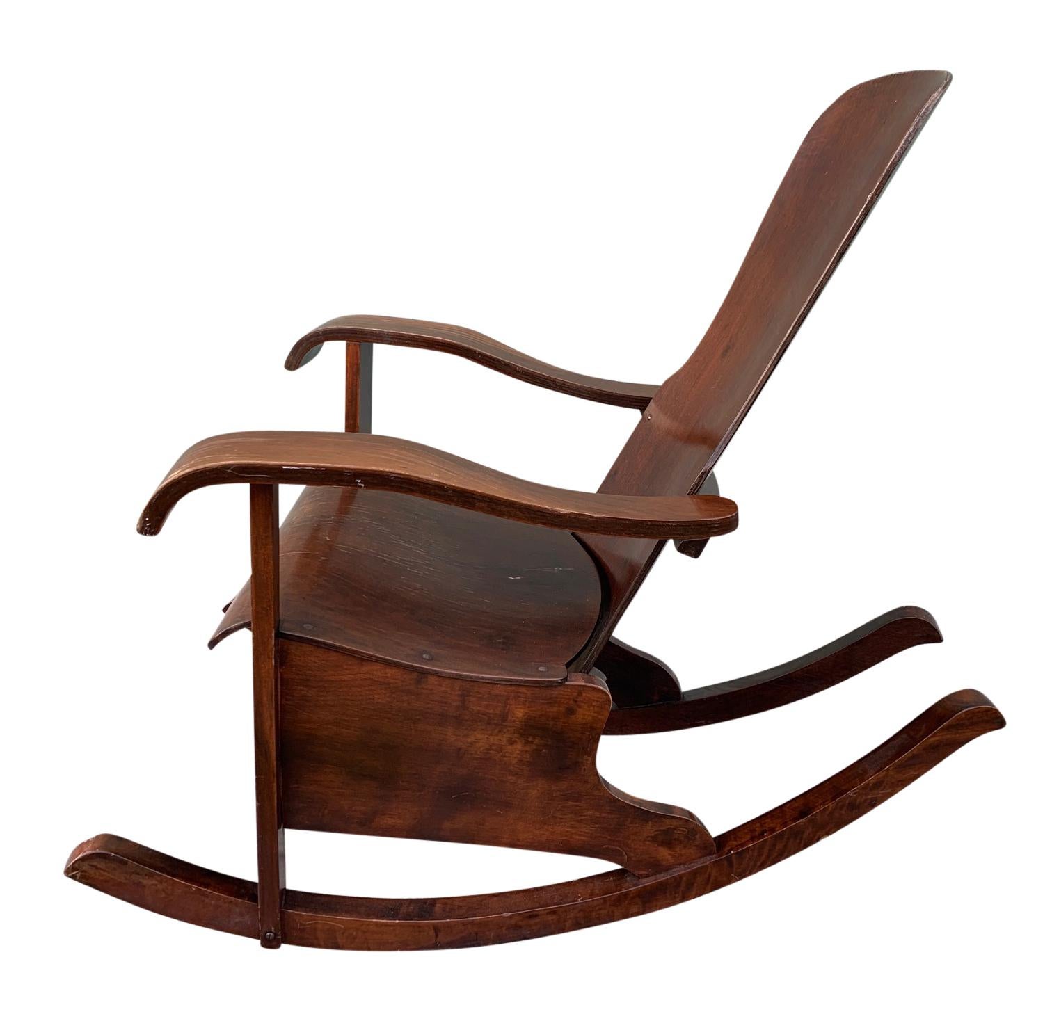 Brazilian Bentwood Rocking Chair by Moveis Cimo Mid-Century Modern