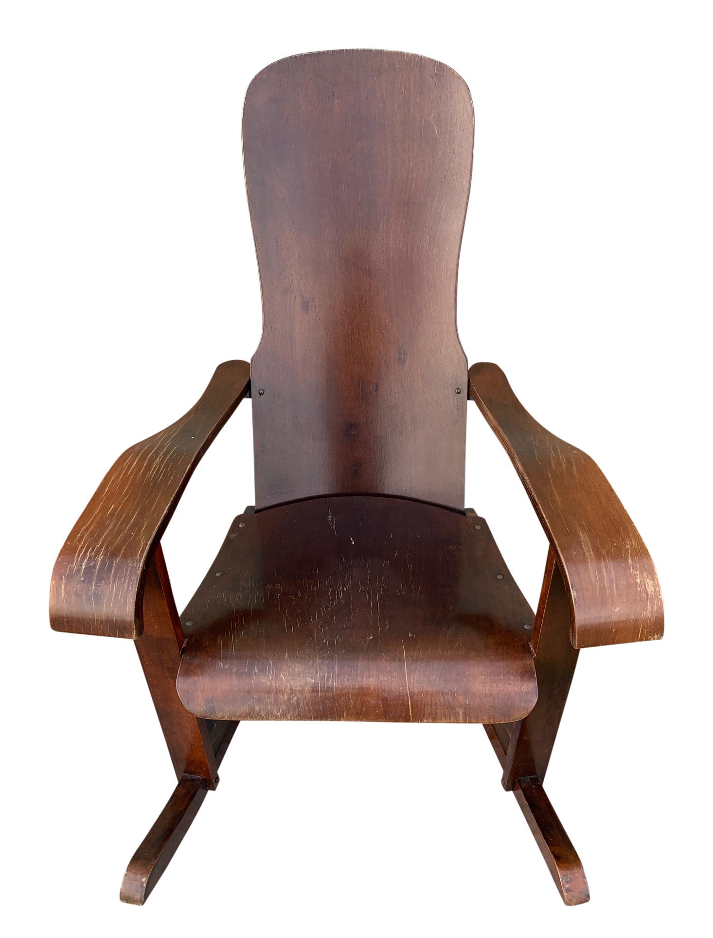 Bentwood Rocking Chair by Moveis Cimo Mid-Century Modern In Good Condition In West Palm Beach, FL