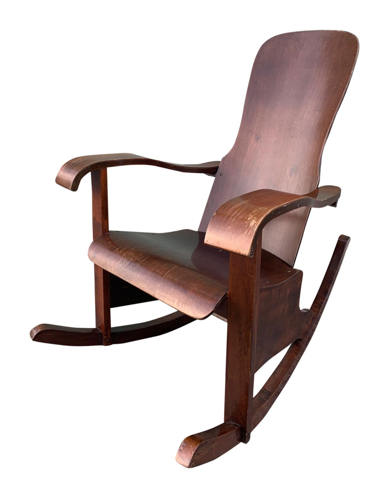 20th Century Bentwood Rocking Chair by Moveis Cimo Mid-Century Modern