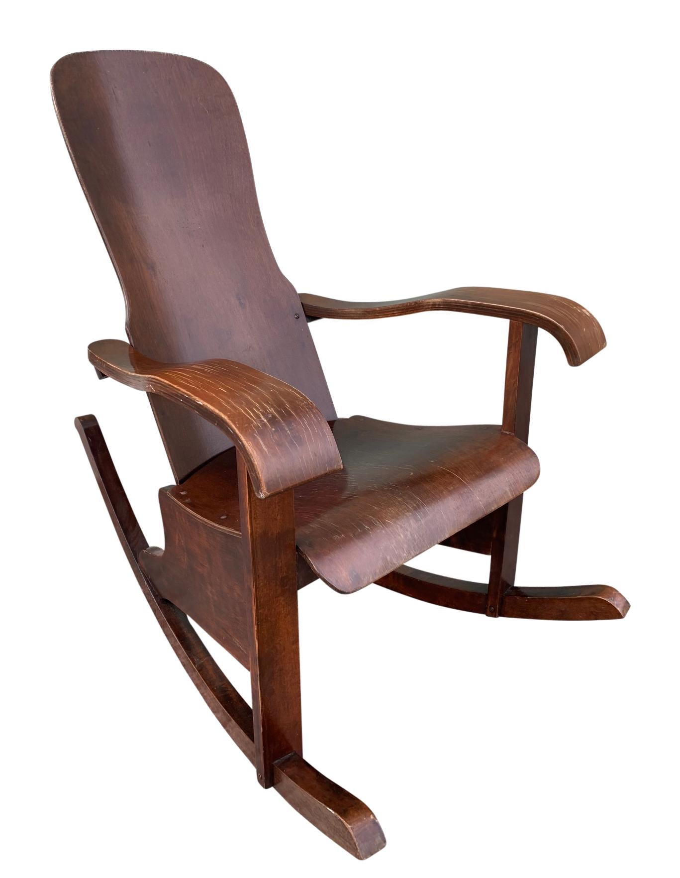 Bentwood Rocking Chair by Moveis Cimo Mid-Century Modern 1