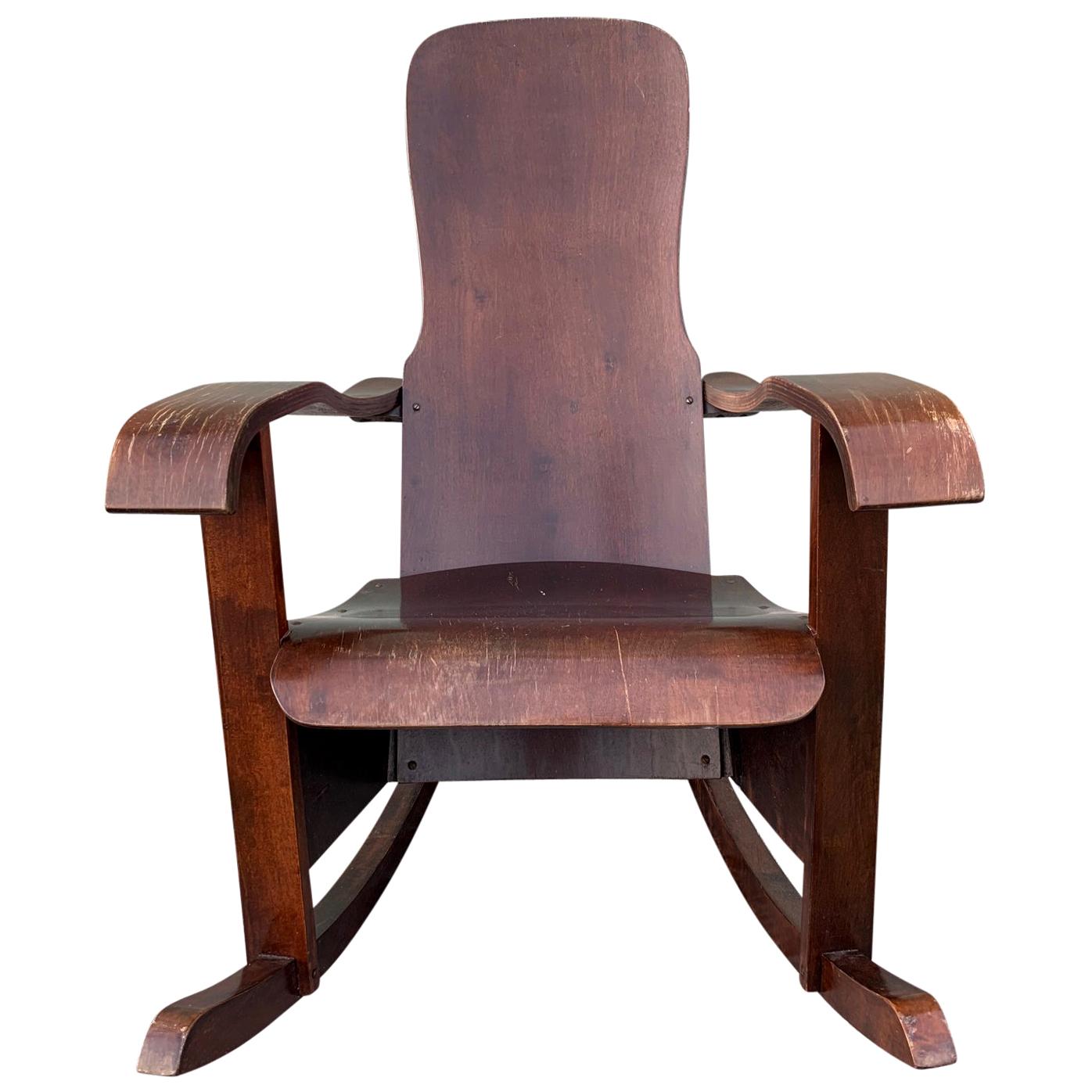Bentwood Rocking Chair by Moveis Cimo Mid-Century Modern