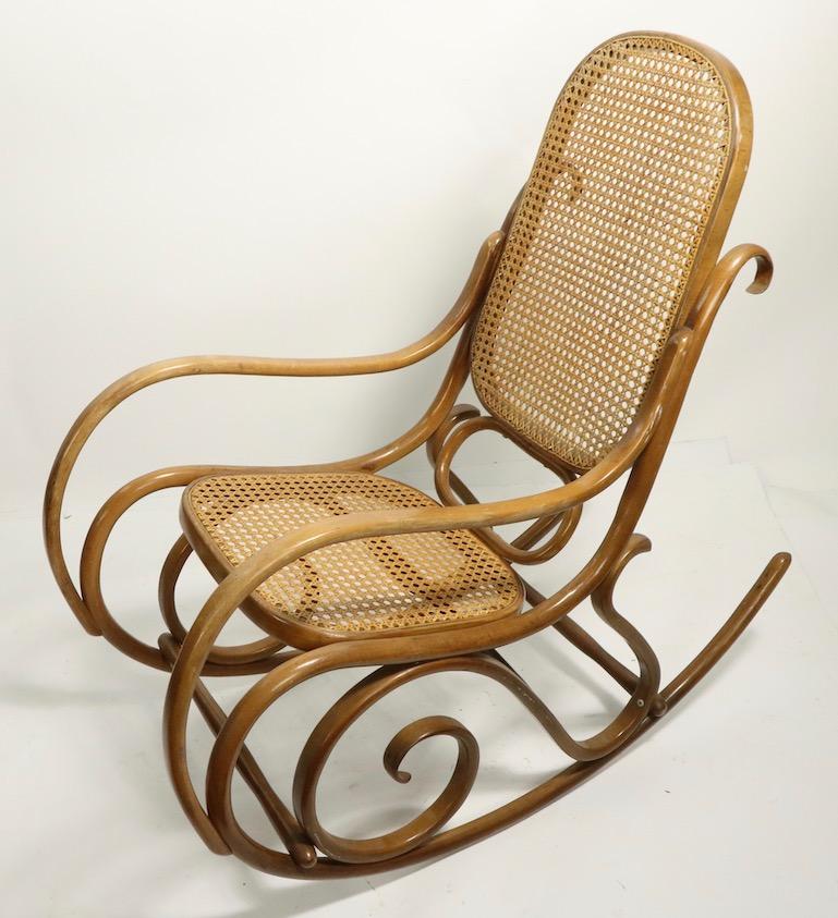 Vienna Secession Bentwood Rocking Chair by Thonet