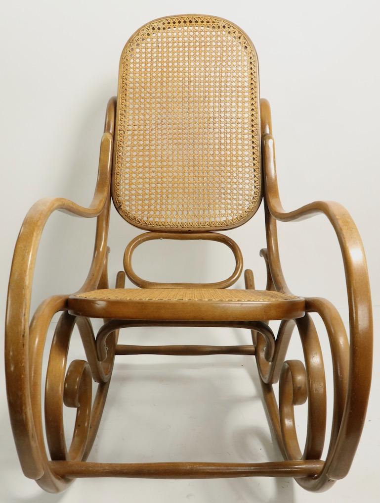 Cane Bentwood Rocking Chair by Thonet