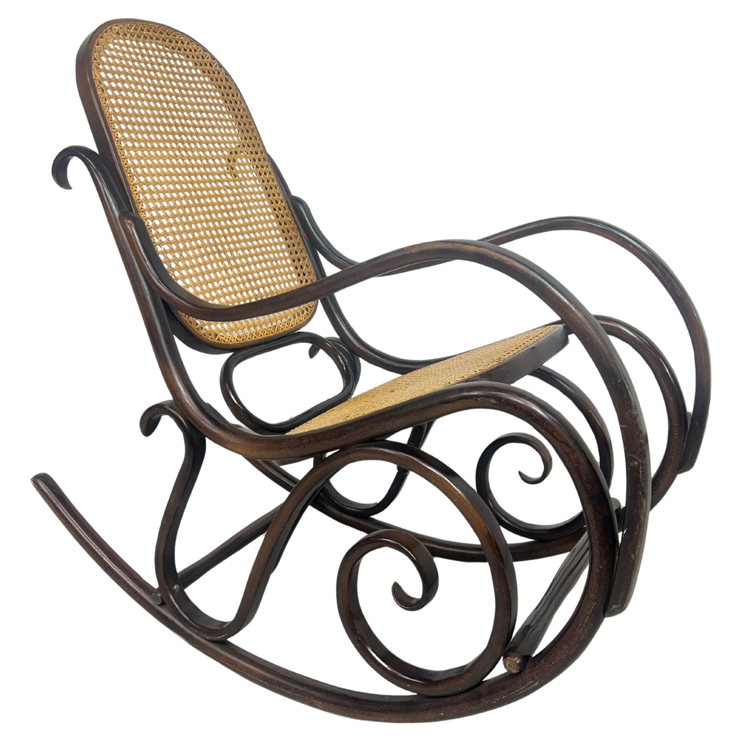 Bentwood rocking chair by Thonet