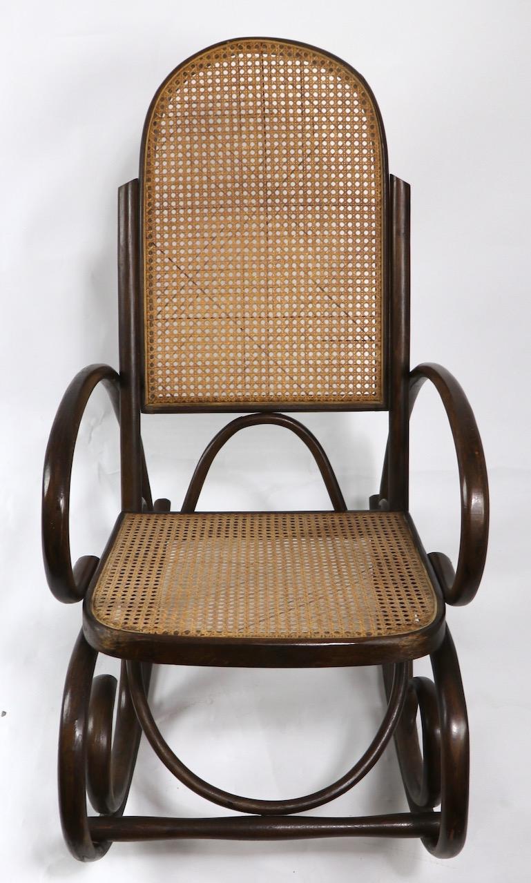 Wood Bentwood Rocking Chair Made in Spain After Thonet