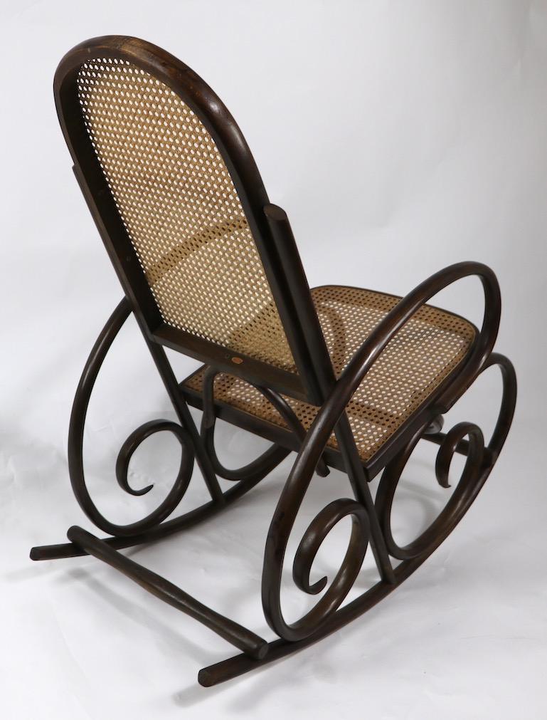 Spanish Bentwood Rocking Chair Made in Spain After Thonet