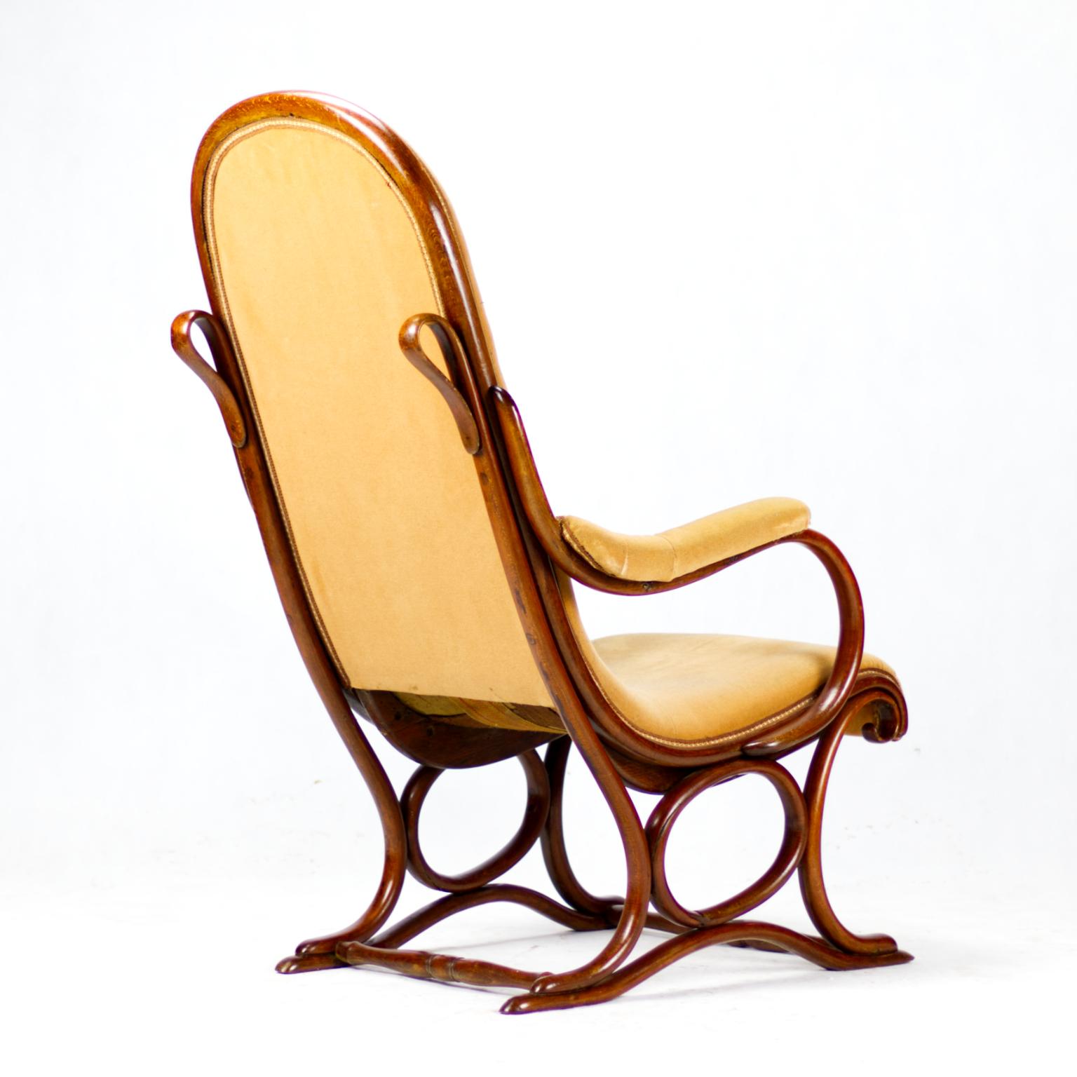 19th Century Art Nouveau Bentwood Salonfauteuil Easy Chair / Armchair Thonet No. 1 circa 1890