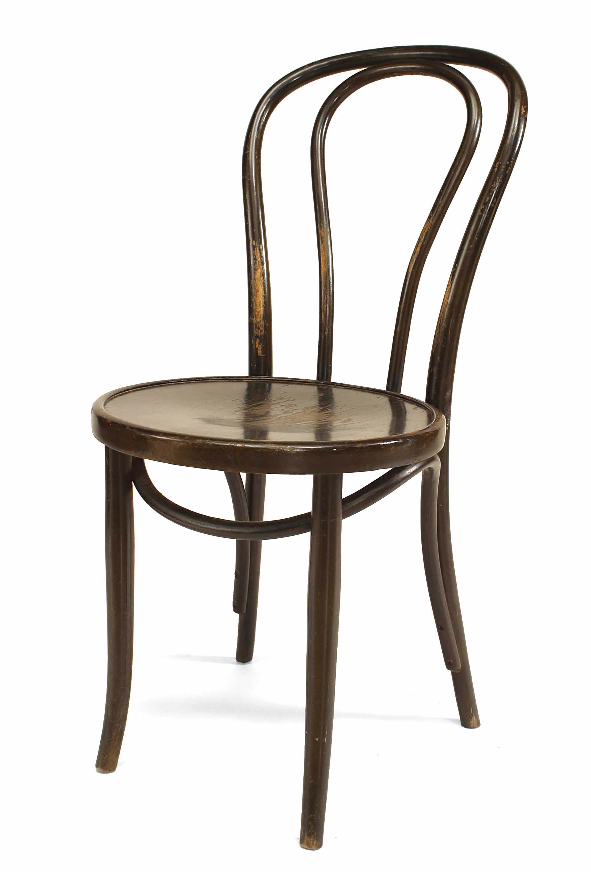 Austriaco Sedie da caffè a voluta di legno Bentwood in vendita