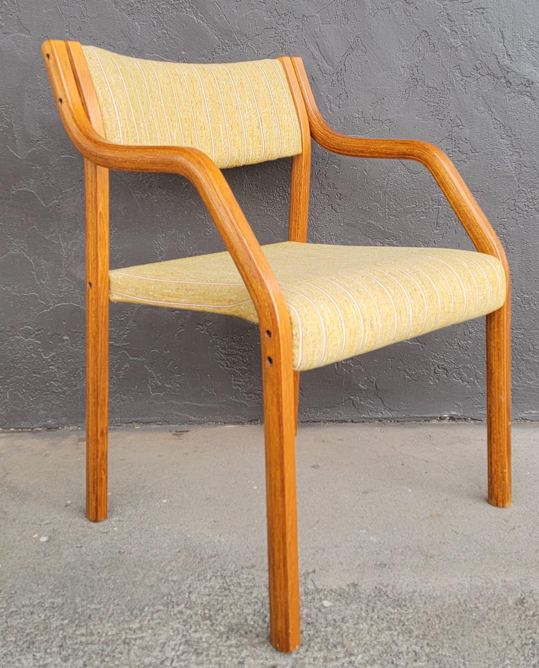 Fabric Bentwood Side Chairs a Pair