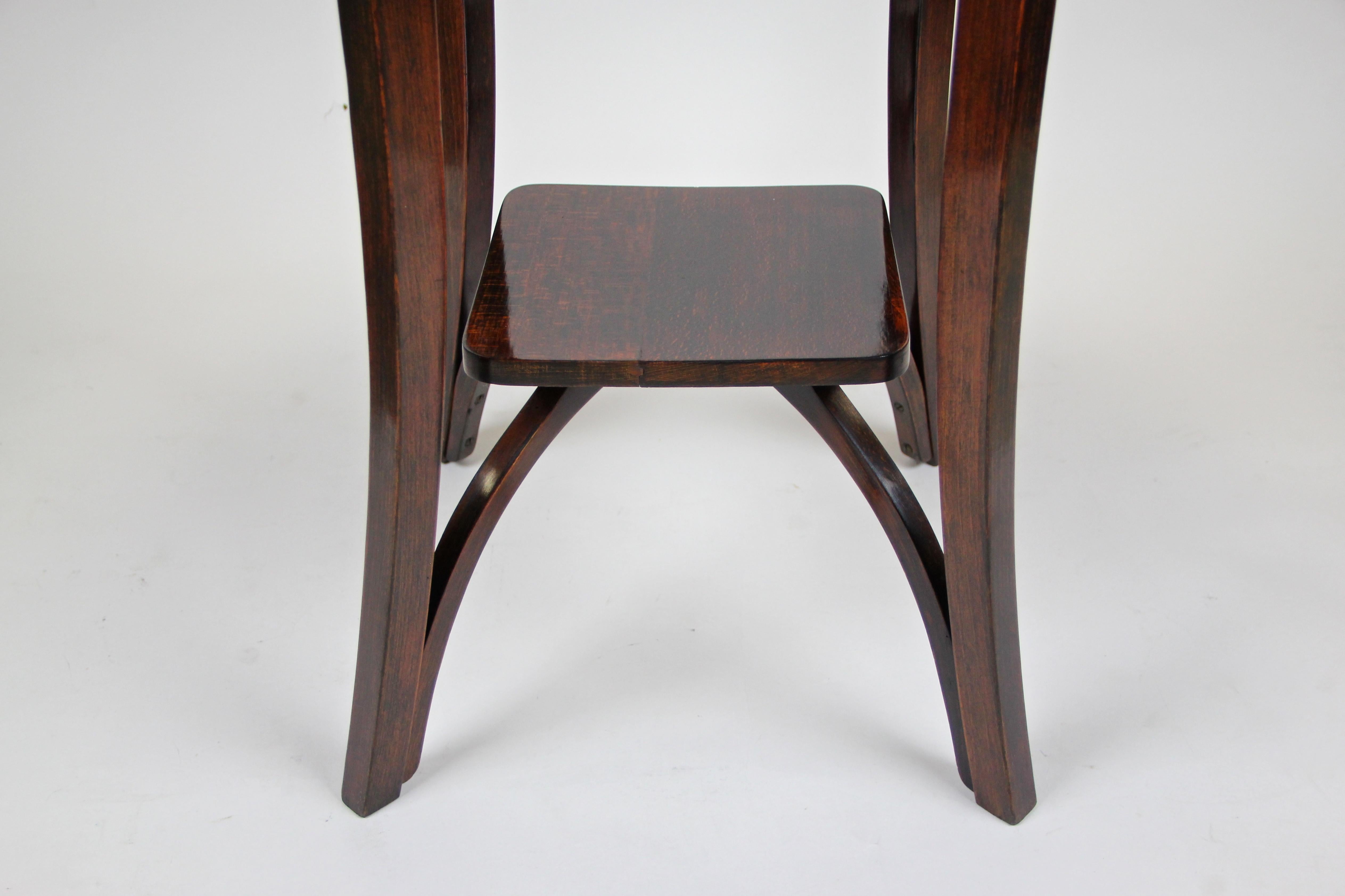 Stained Bentwood Side Table by Thonet Vienna Art Nouveau, Austria, circa 1905