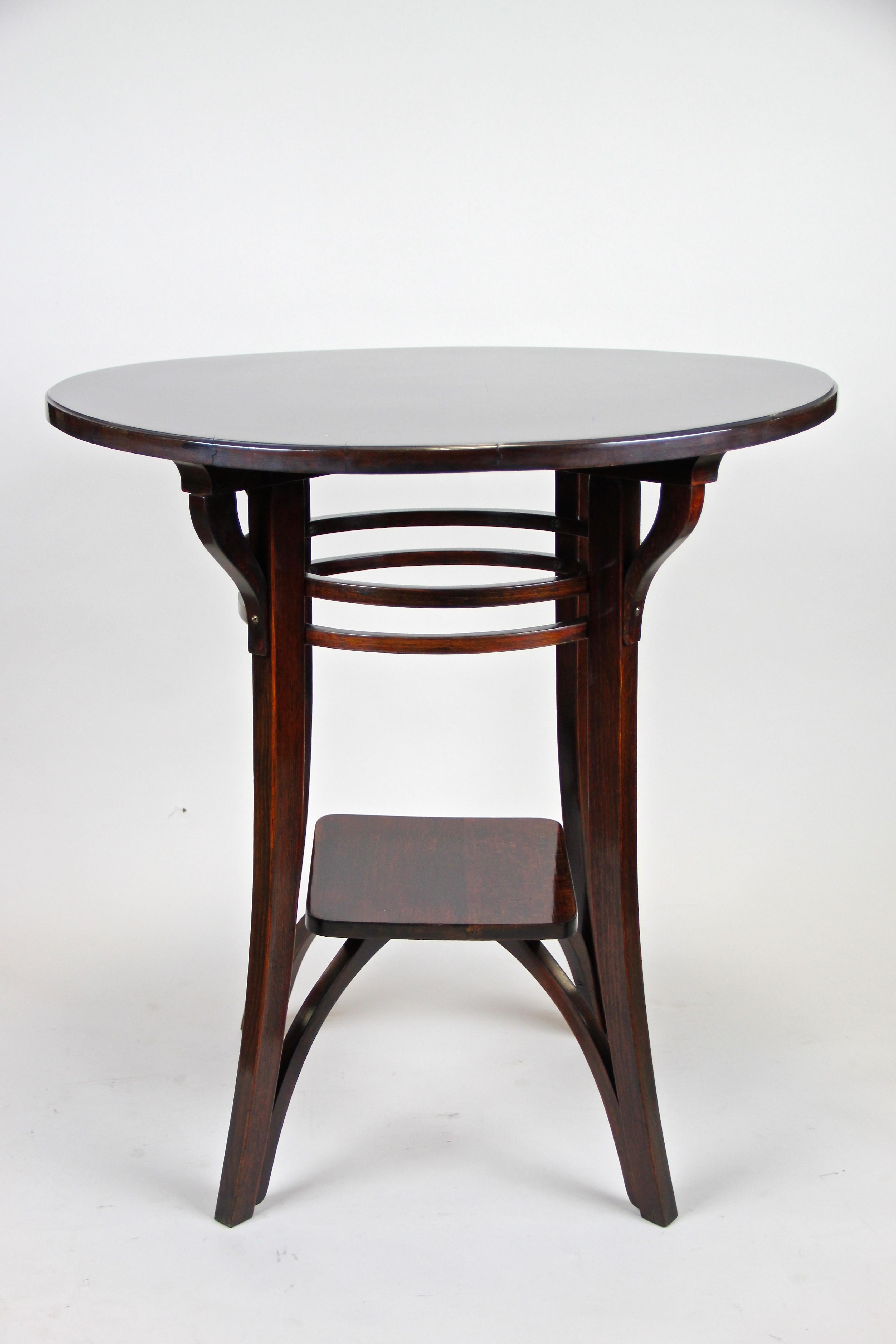 20th Century Bentwood Side Table by Thonet Vienna Art Nouveau, Austria, circa 1905