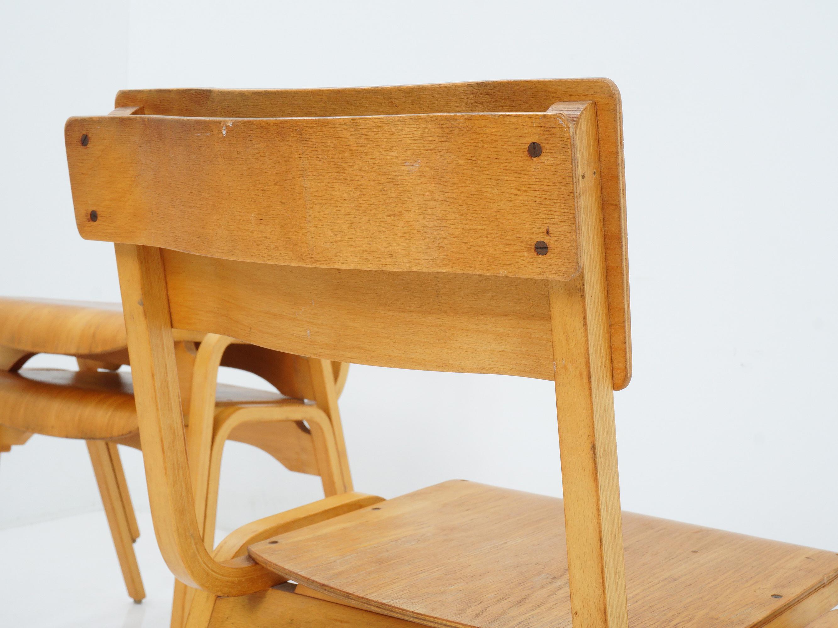 Bentwood Stacking Chairs by Stafford, 1950s 6
