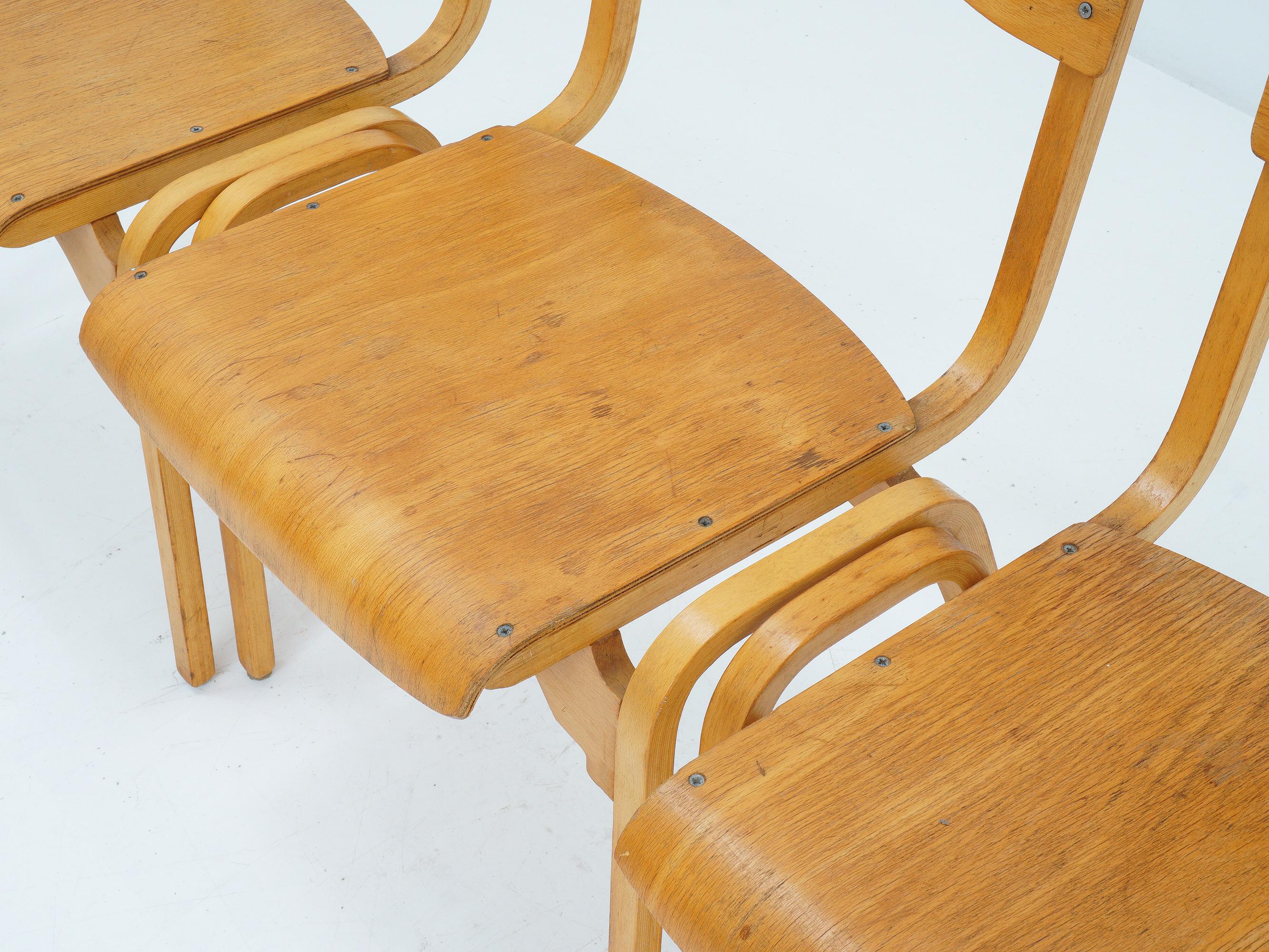Bentwood Stacking Chairs by Stafford, 1950s 2