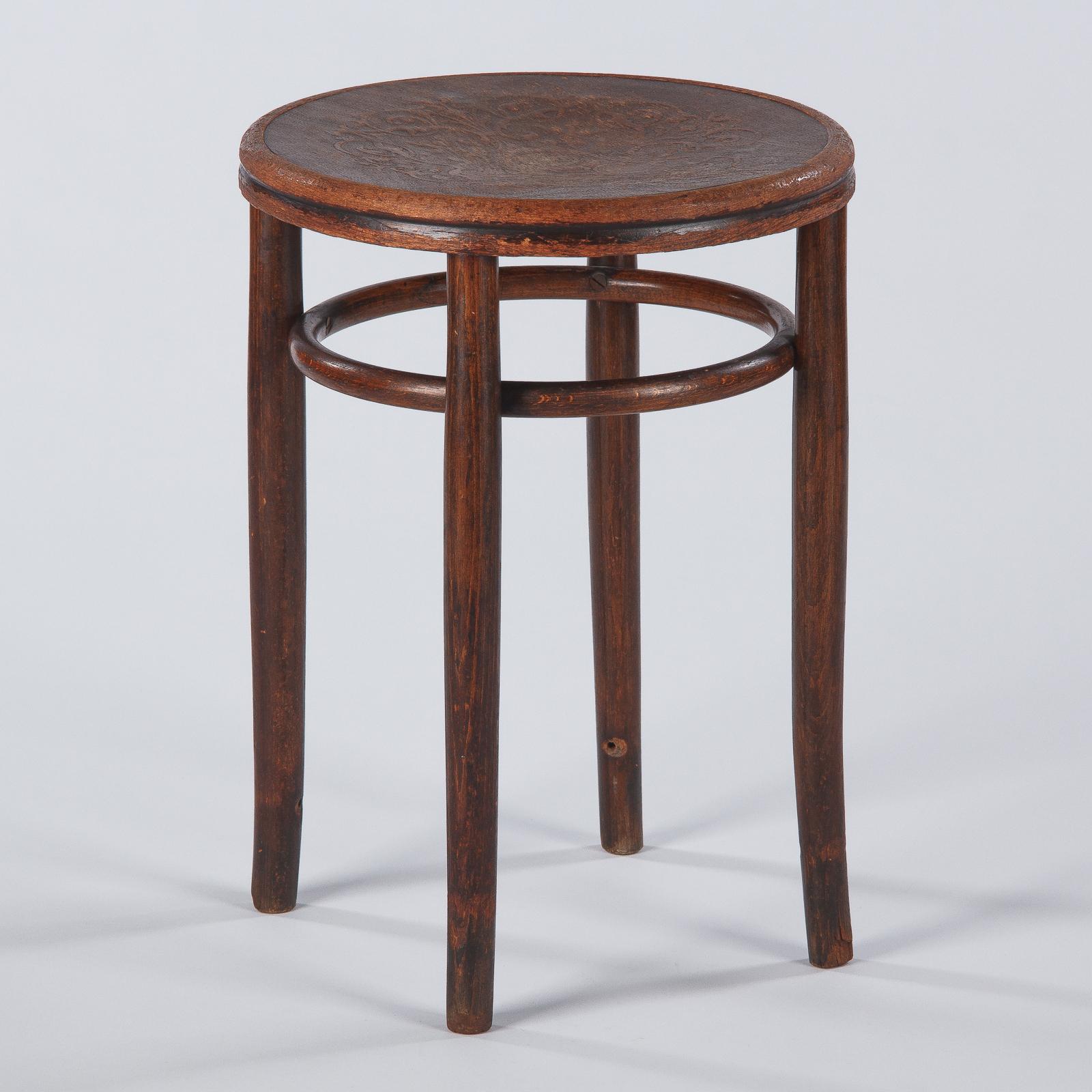 Bentwood Stool by Fischel, Austria, Early 1900s 4