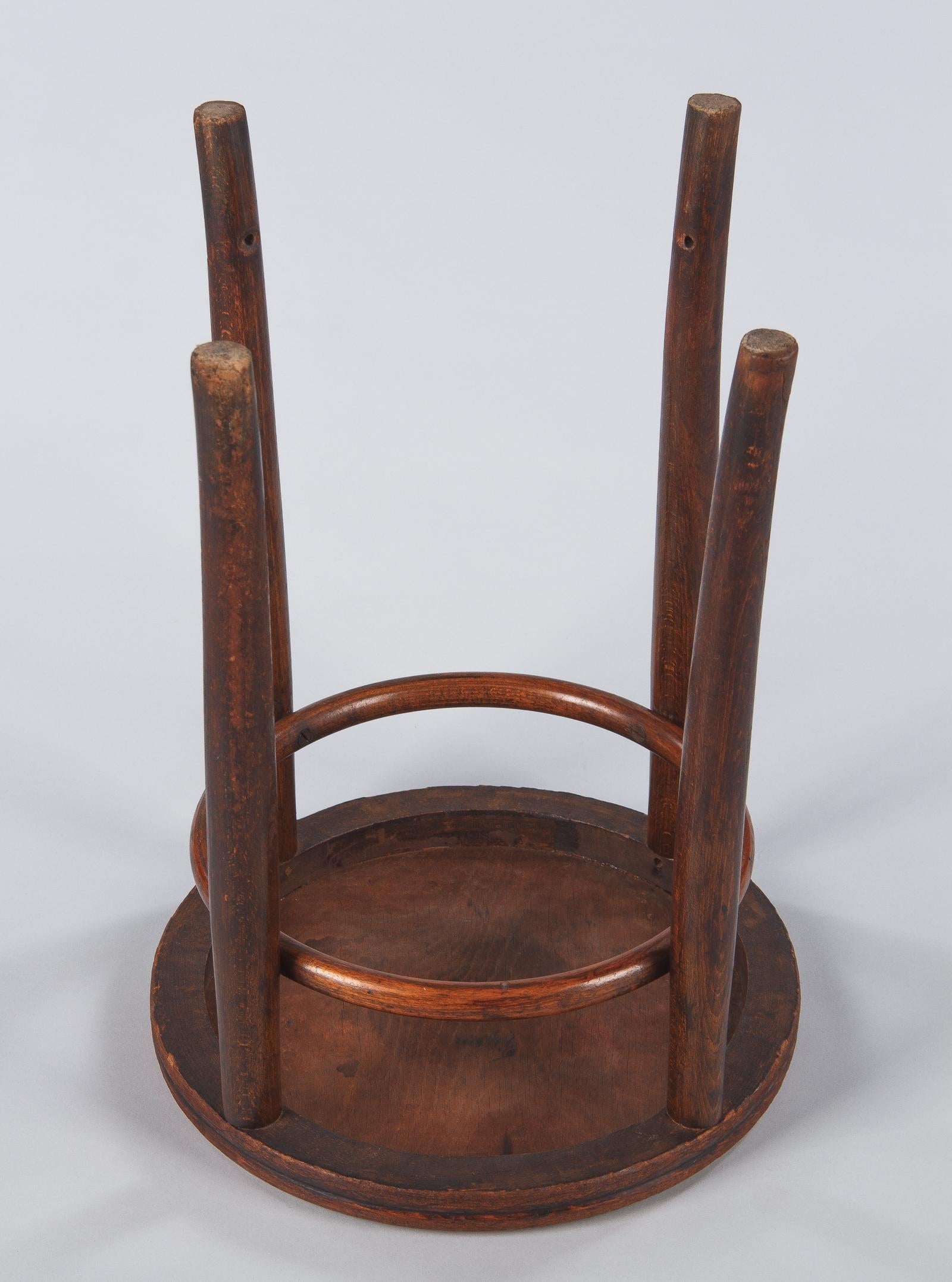 Bentwood Stool by Fischel, Austria, Early 1900s 5