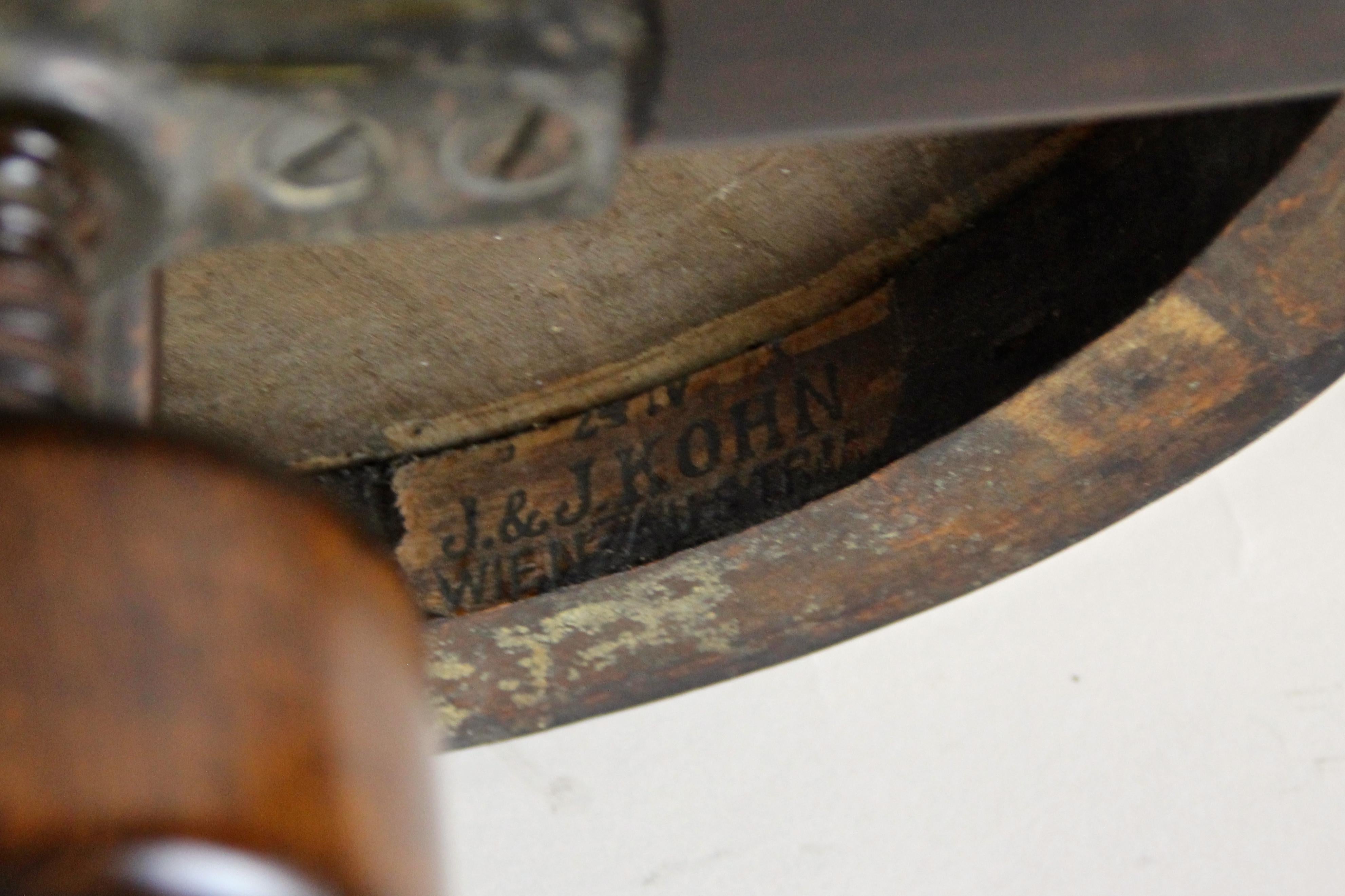 Polished Bentwood Stool Height Adjustable by J&J Kohn, Austria, circa 1910