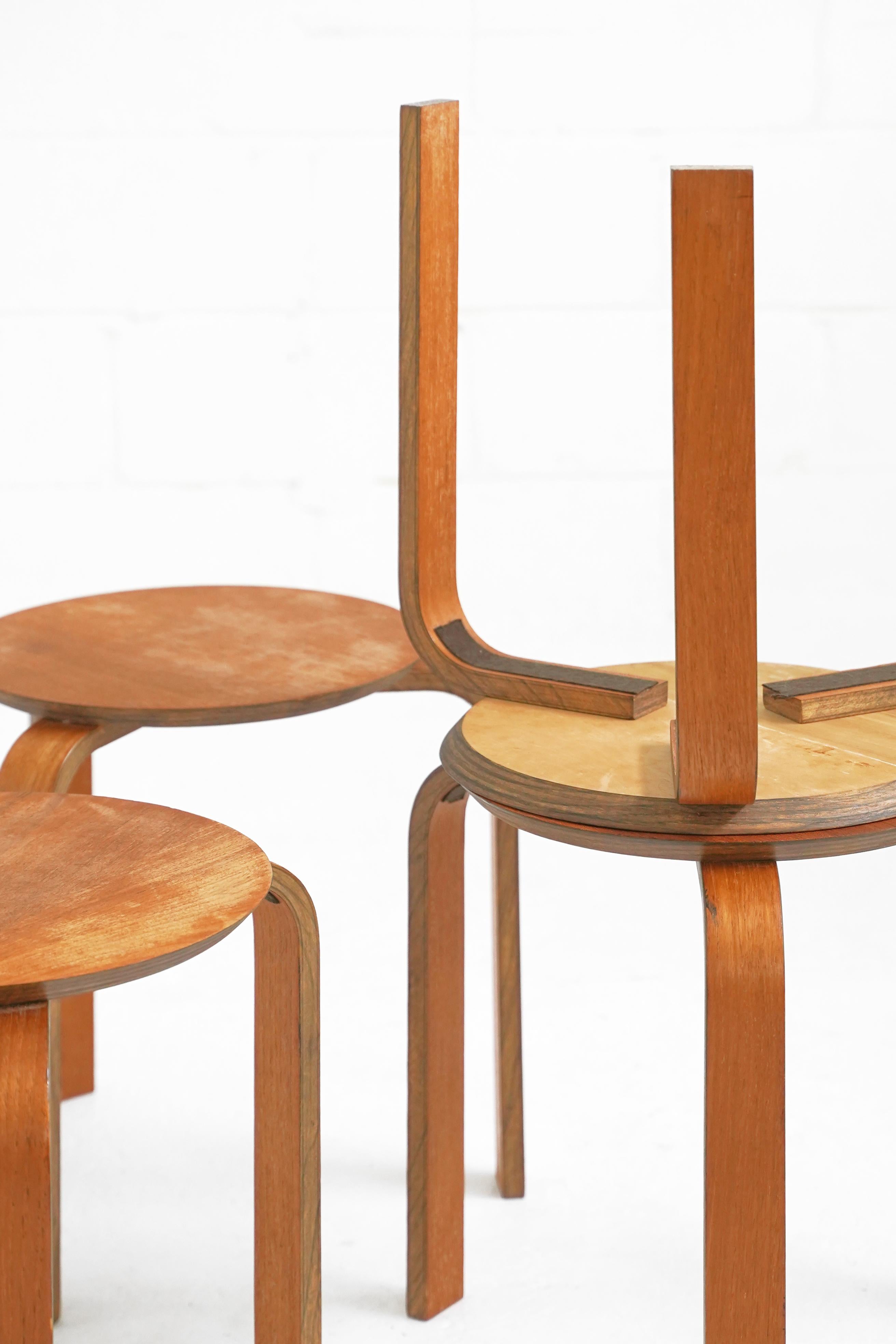 Bentwood Stool in the Style of Avlar Aalto for Artek 4