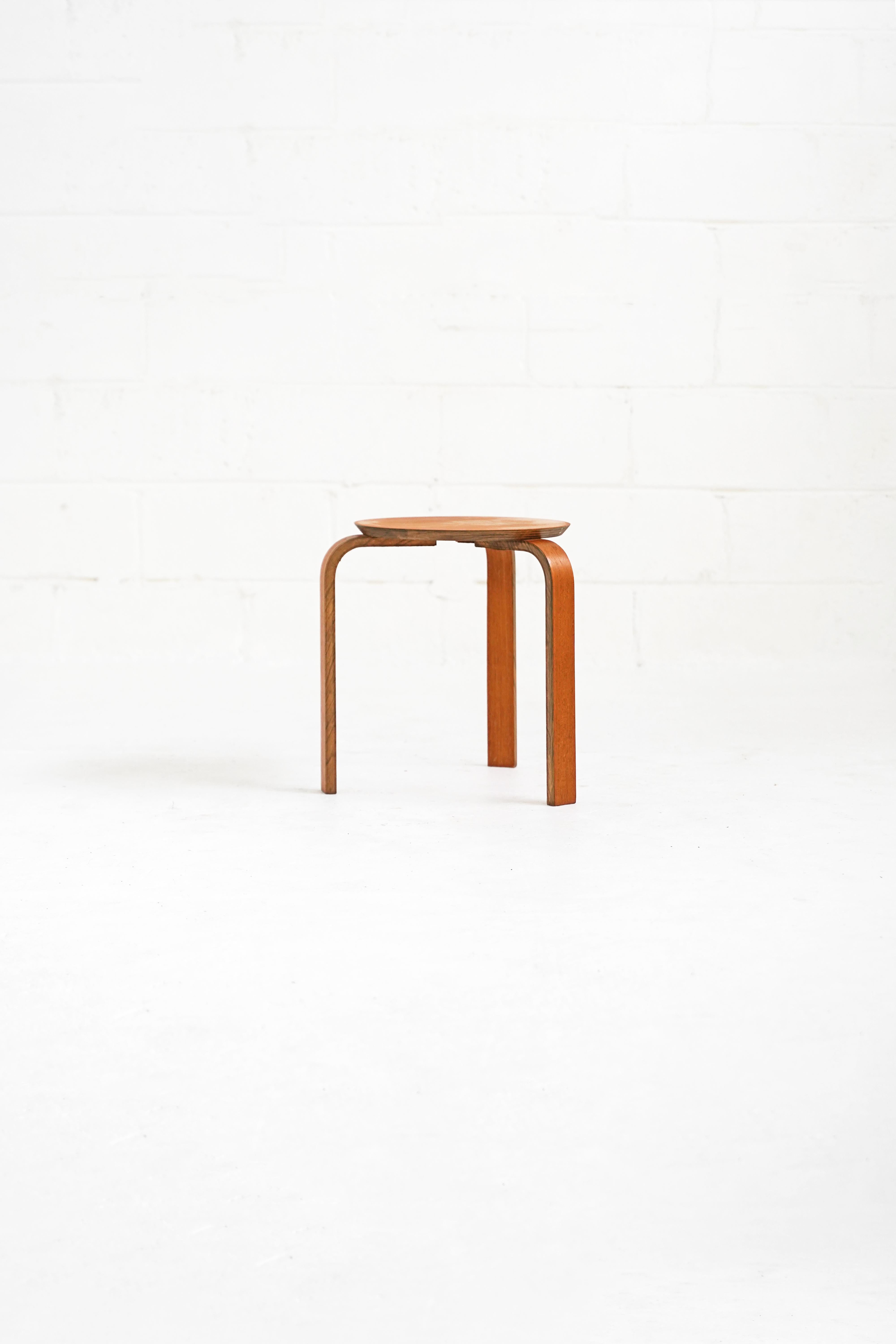 Mid-20th Century Bentwood Stool in the Style of Avlar Aalto for Artek