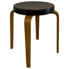 Antique Bentwood Stool Side Table by Thonet