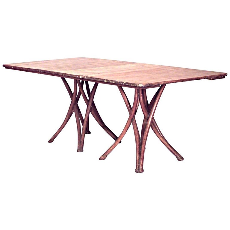 Bentwood Stripped Dining Table For Sale