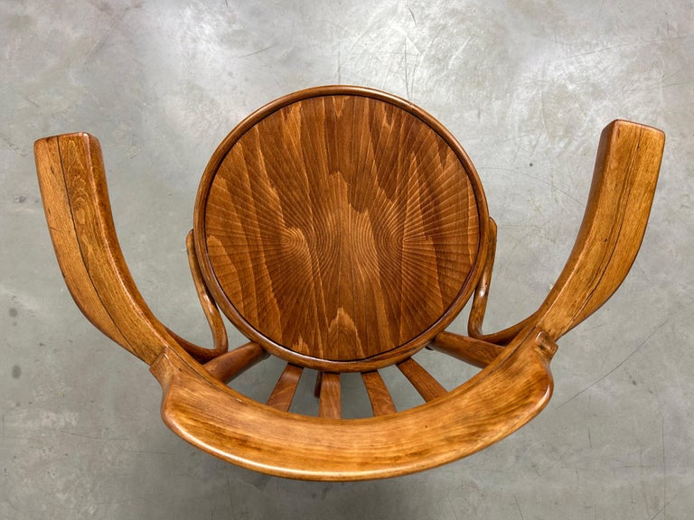 Bentwood swivel chair B663 by Thonet at 1stDibs