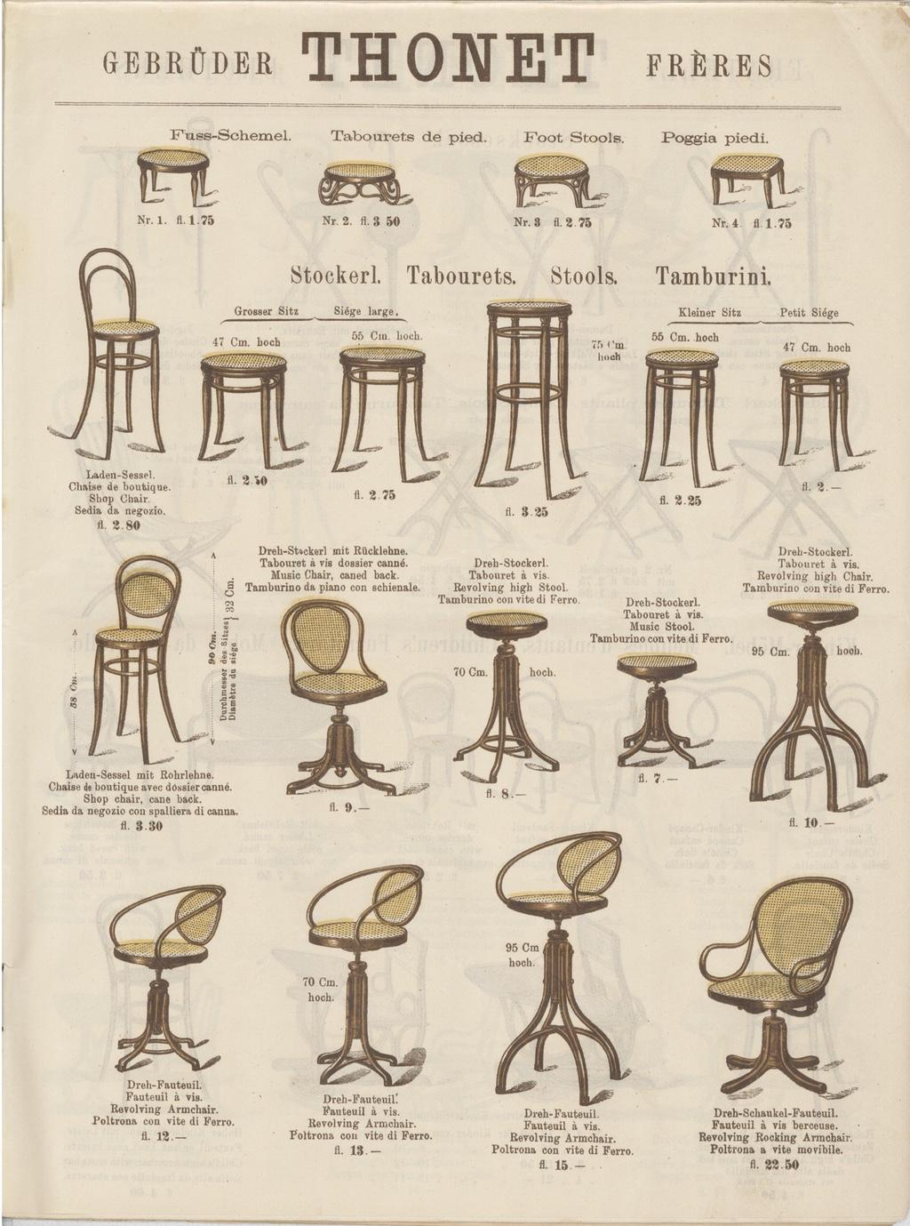 Rattan Bentwood swivel chair no.9 by J.J.Kohn For Sale