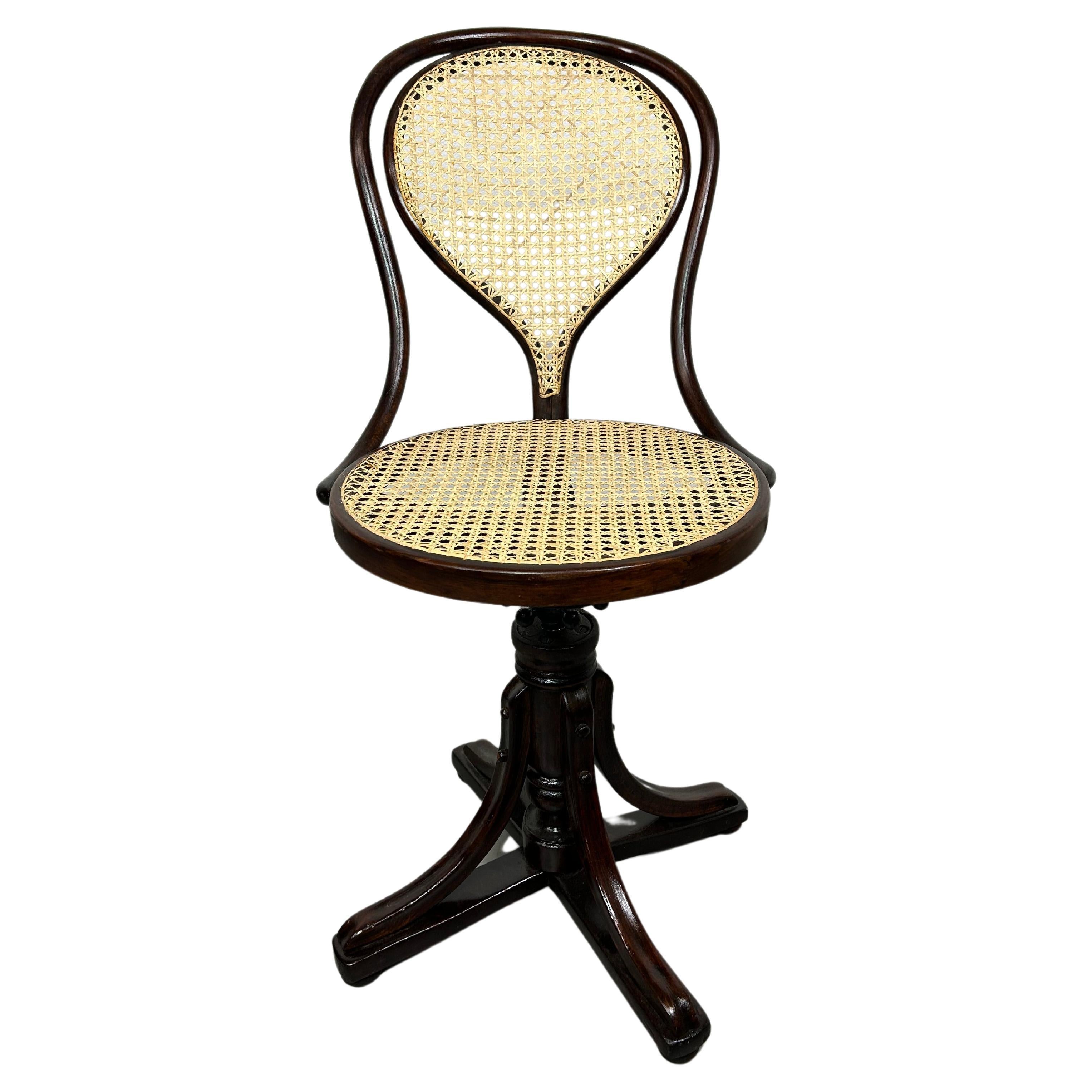 Bentwood swivel chair no.9 by J.J.Kohn For Sale