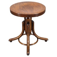 Bentwood Swivel Piano Stool Tatra Nabytok, Czechoslovakia 1940s