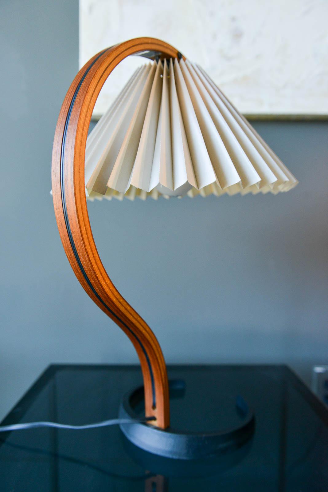 Danish Bentwood Table Lamp by Caprani Light of Denmark, circa 1971