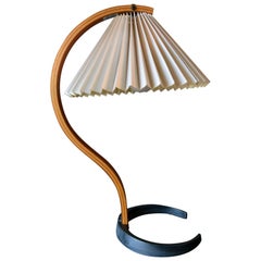 Lampe de bureau en bois cintré de Caprani Light, Danemark, vers 1971