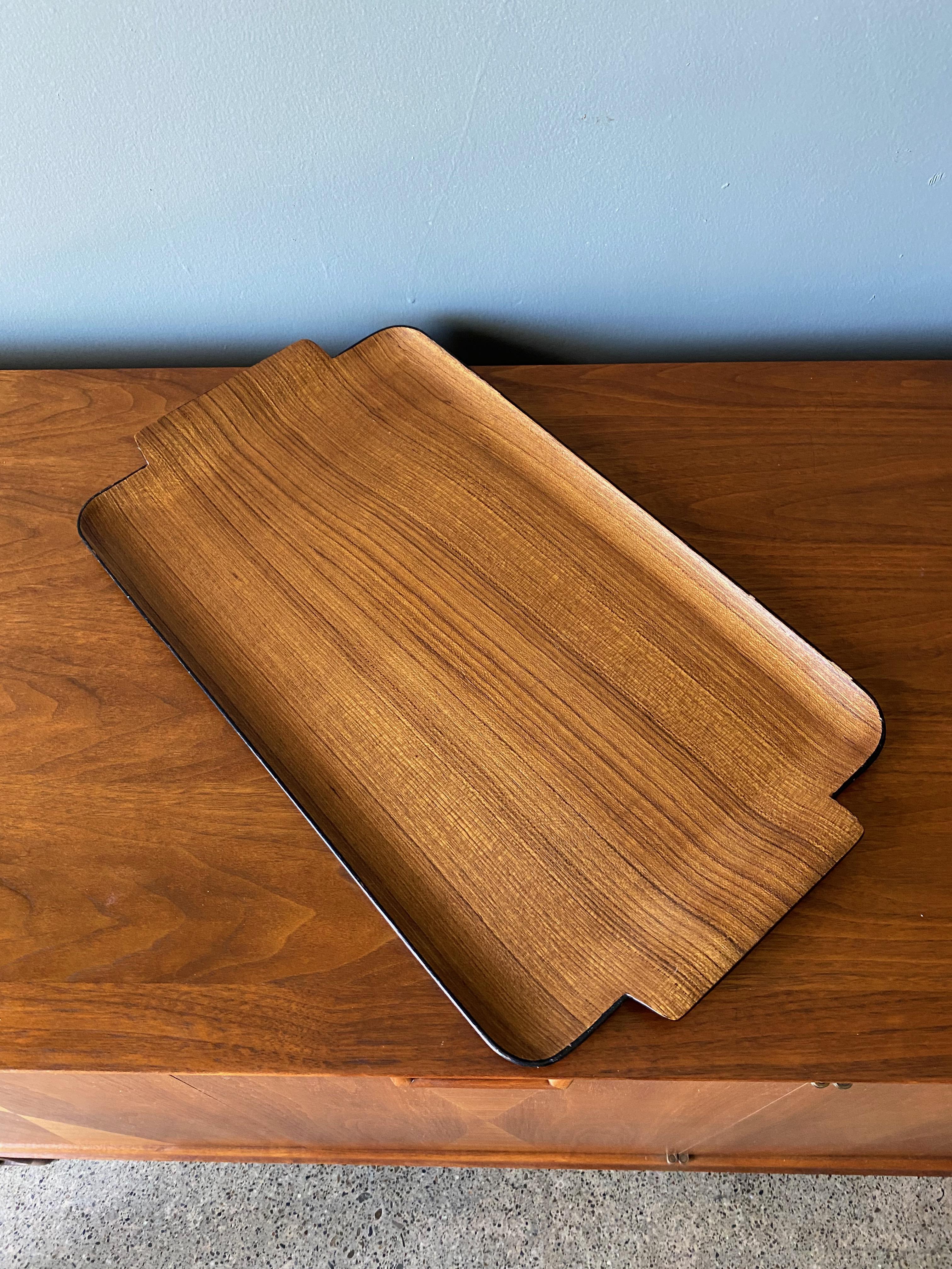 Japanese Bentwood Teak Tray circa, 1960