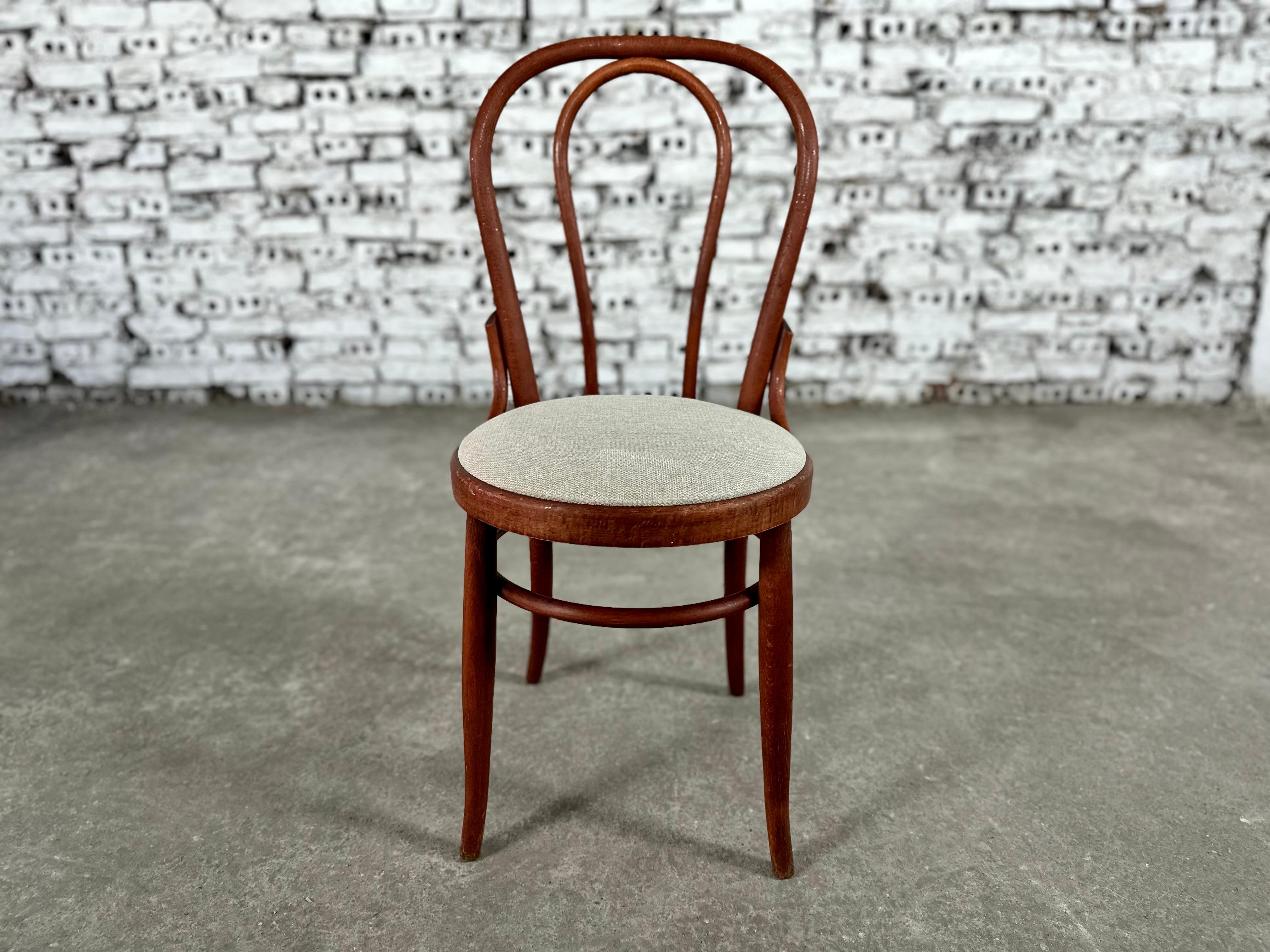 Art Deco Bentwood Thonet No.14 Styled Bistro Dining Chairs Reupholstered - Set of 12