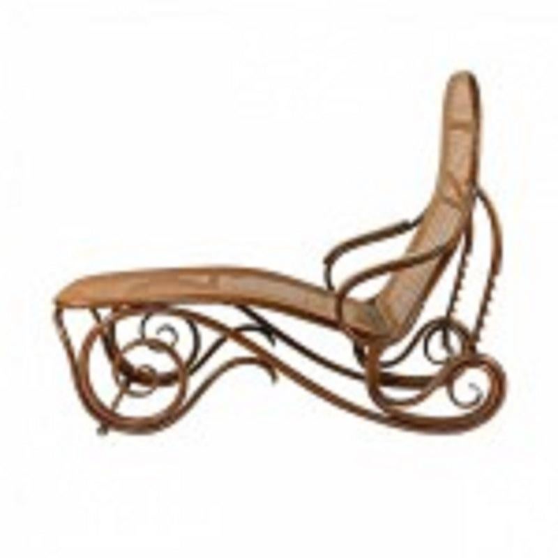 Chaise aus Bugholz im Thonet-Stil mit Schnörkeldesign im Zustand „Gut“ im Angebot in Queens, NY