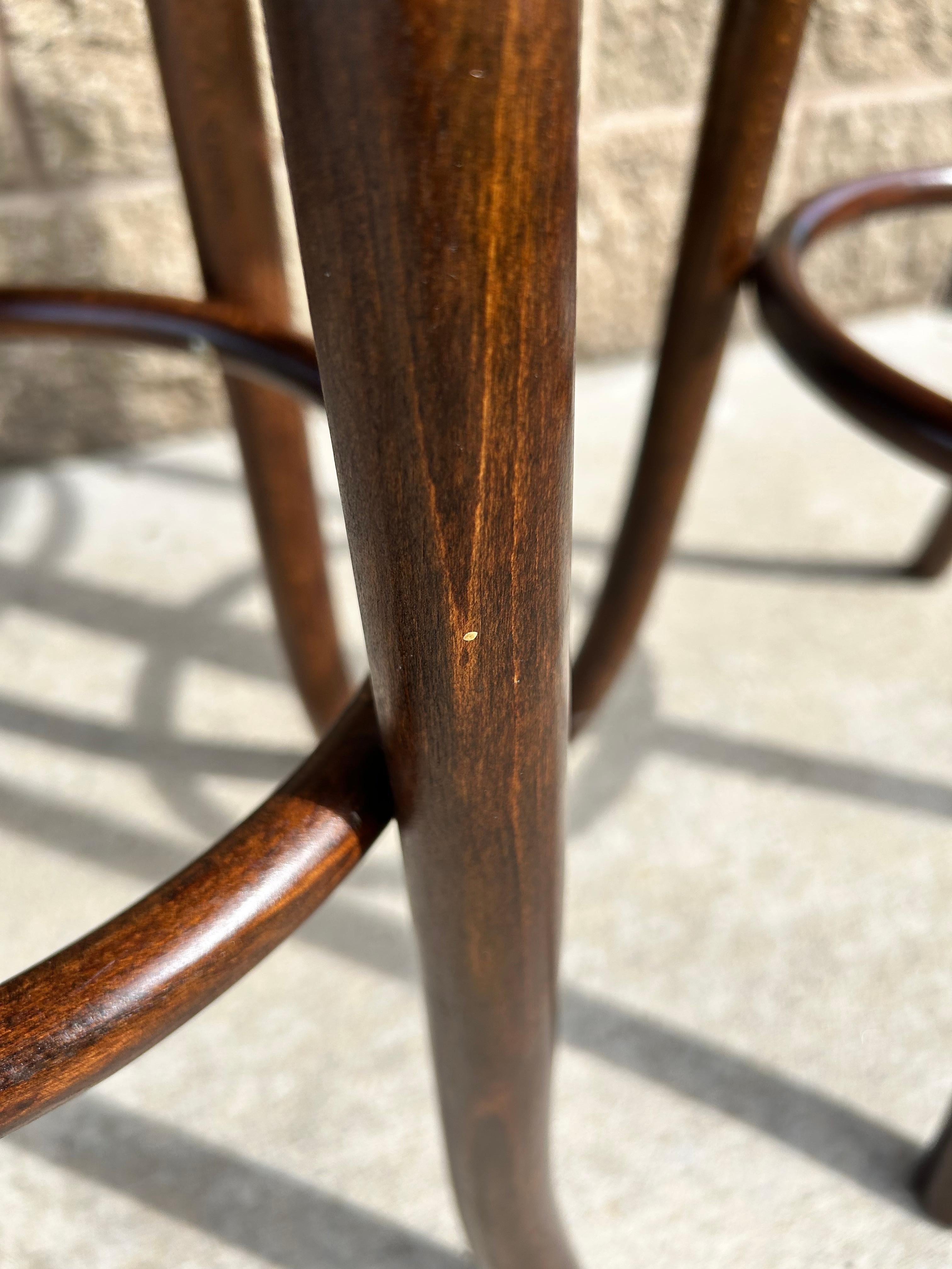 Bentwood & Vienna Tabouret de bar en paille-Paire en vente 3