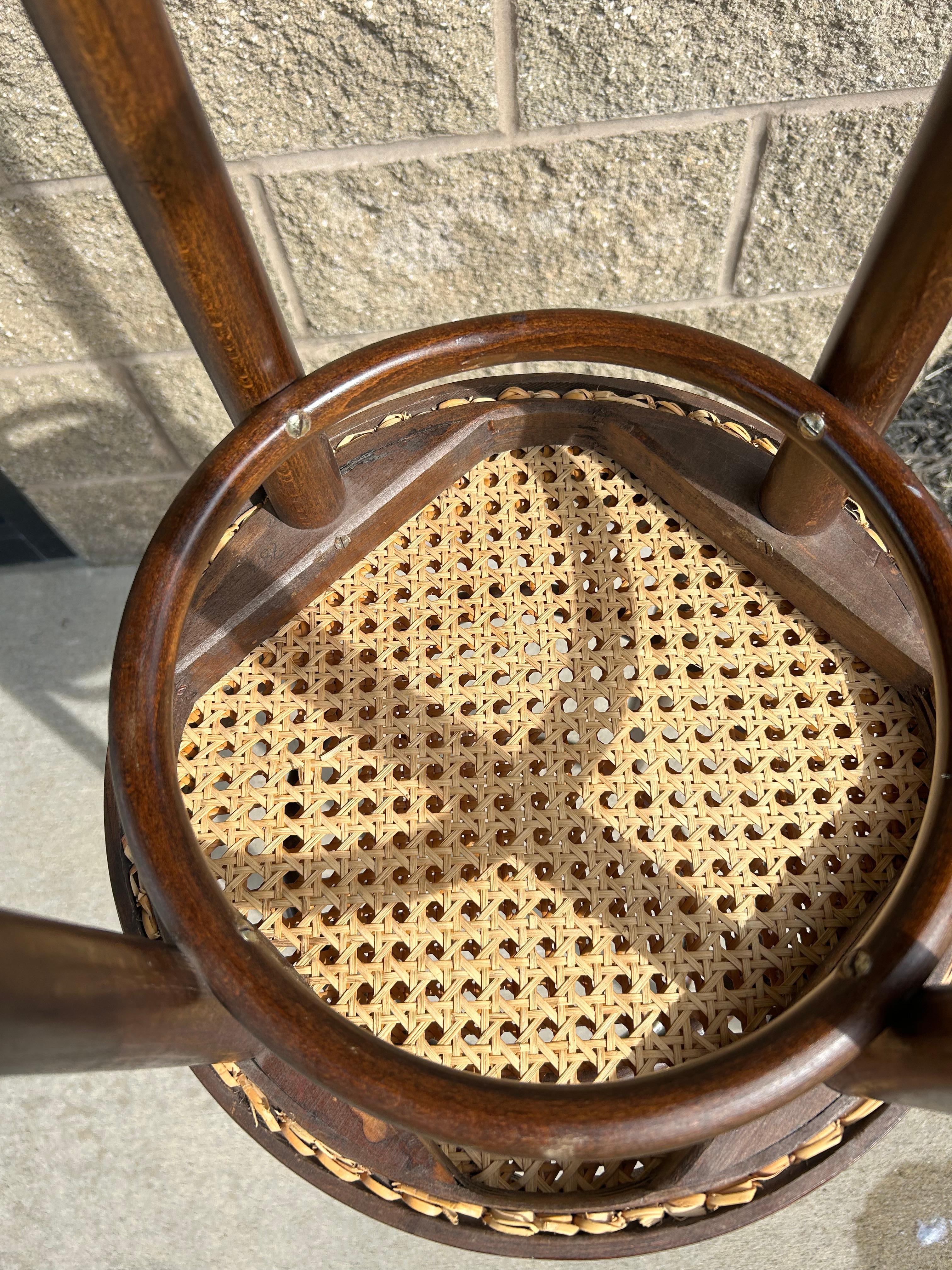 Hêtre Bentwood & Vienna Tabouret de bar en paille-Paire en vente