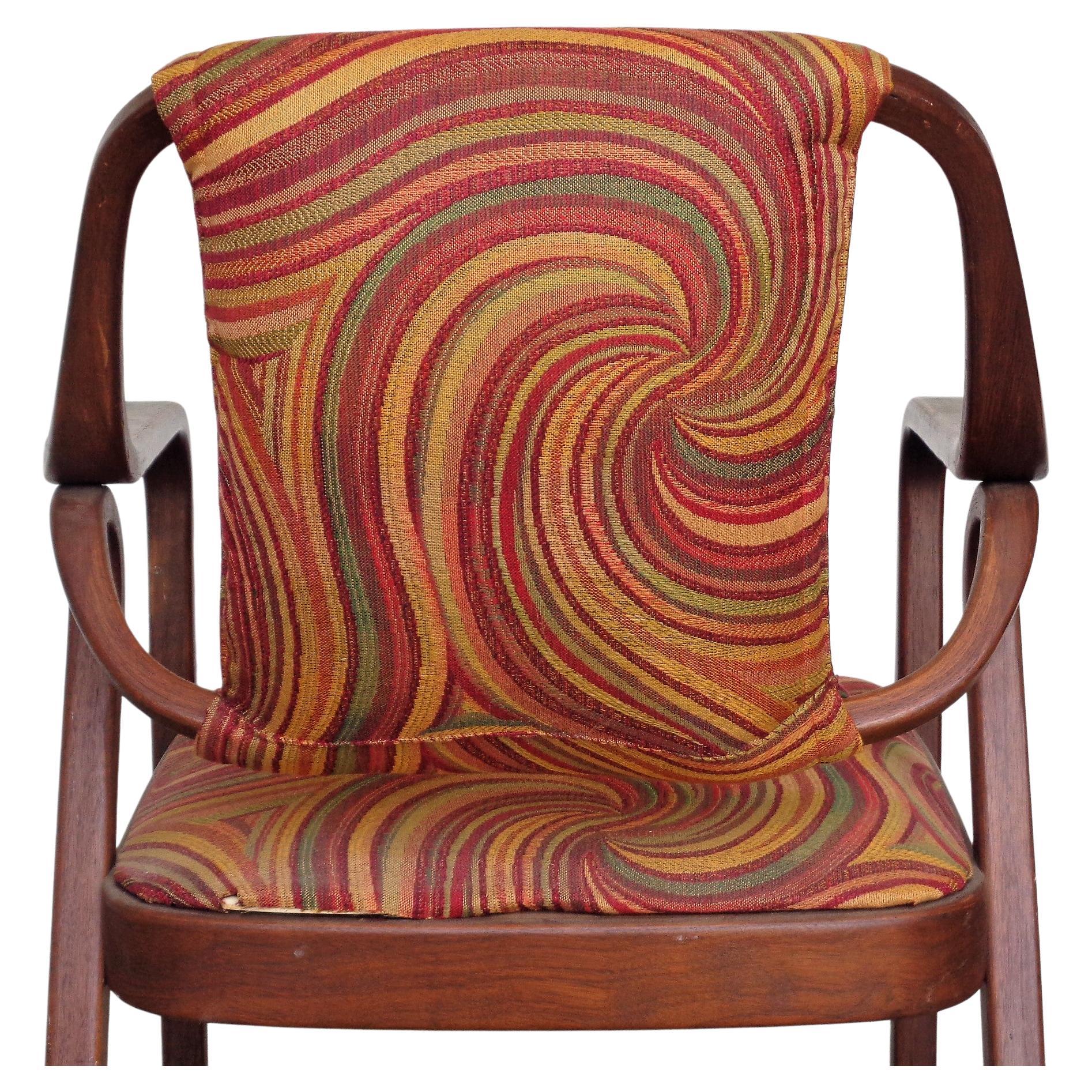 Mid-20th Century Bentwood Walnut Armchair #1105 by Don Pettit for Knoll, 1960's