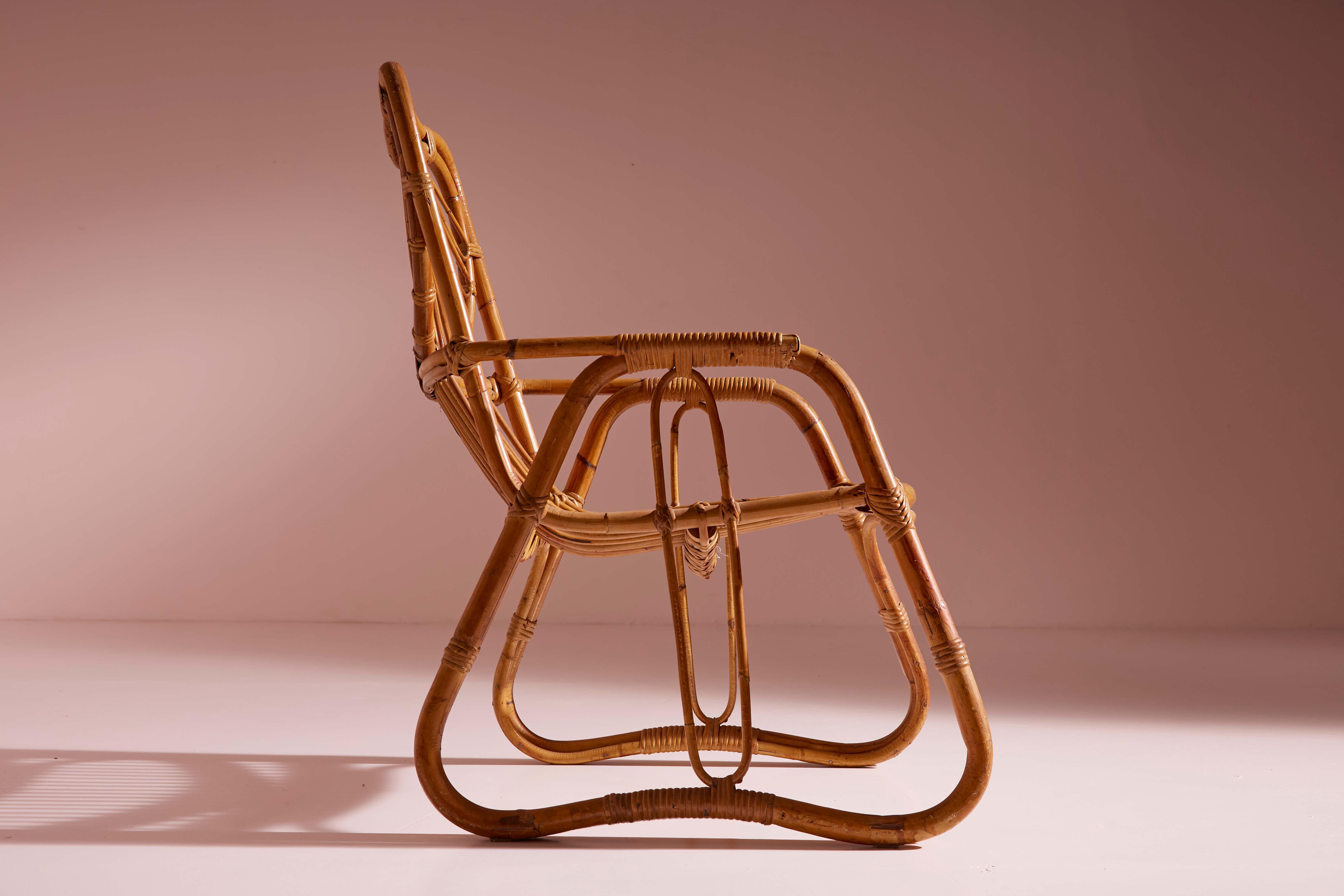 Bentwood Wicker and bamboo Garden or Living Room Set, Italian Manufacture, 1960s For Sale 5