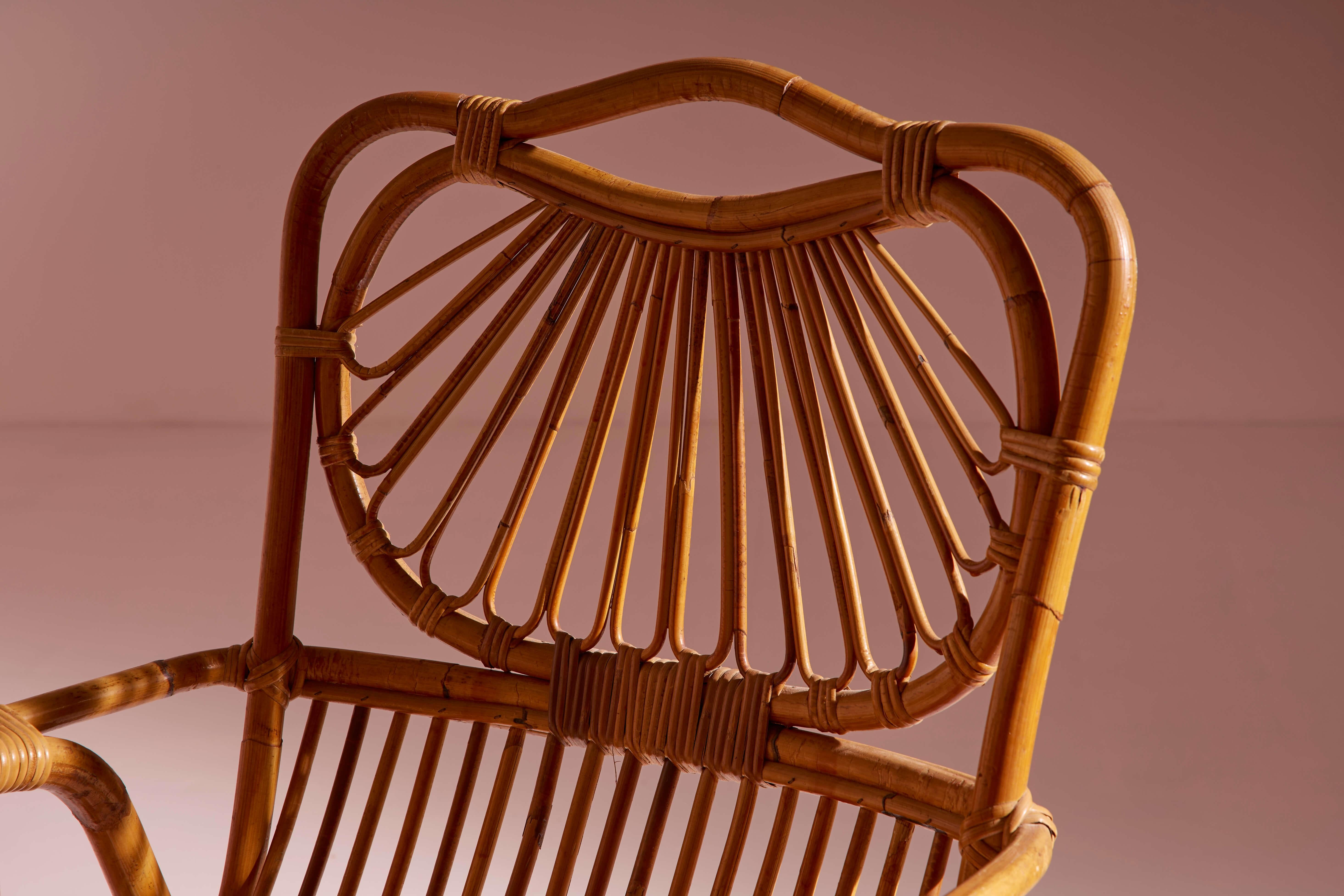Bentwood Wicker and bamboo Garden or Living Room Set, Italian Manufacture, 1960s For Sale 6
