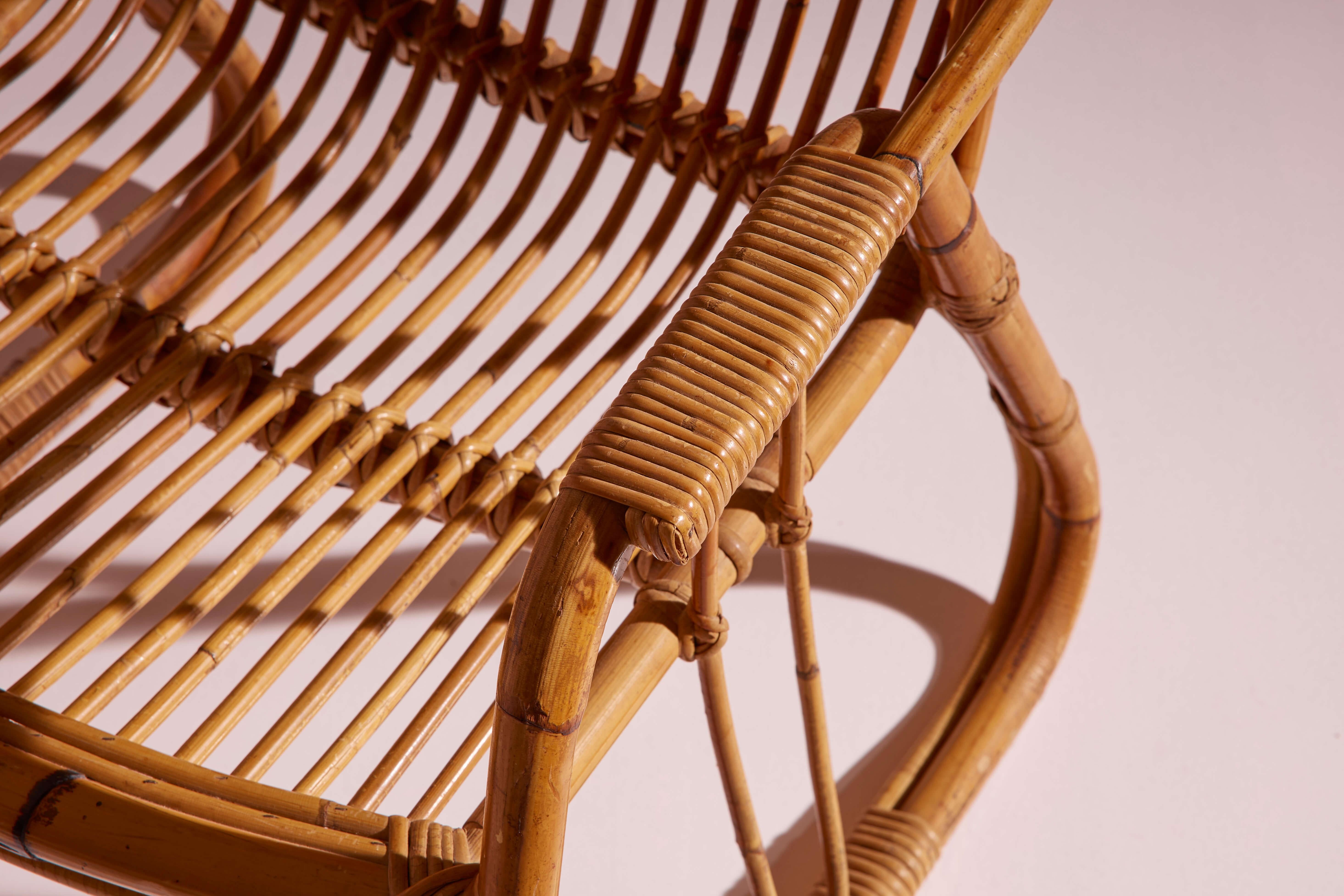 Bentwood Wicker and bamboo Garden or Living Room Set, Italian Manufacture, 1960s For Sale 7