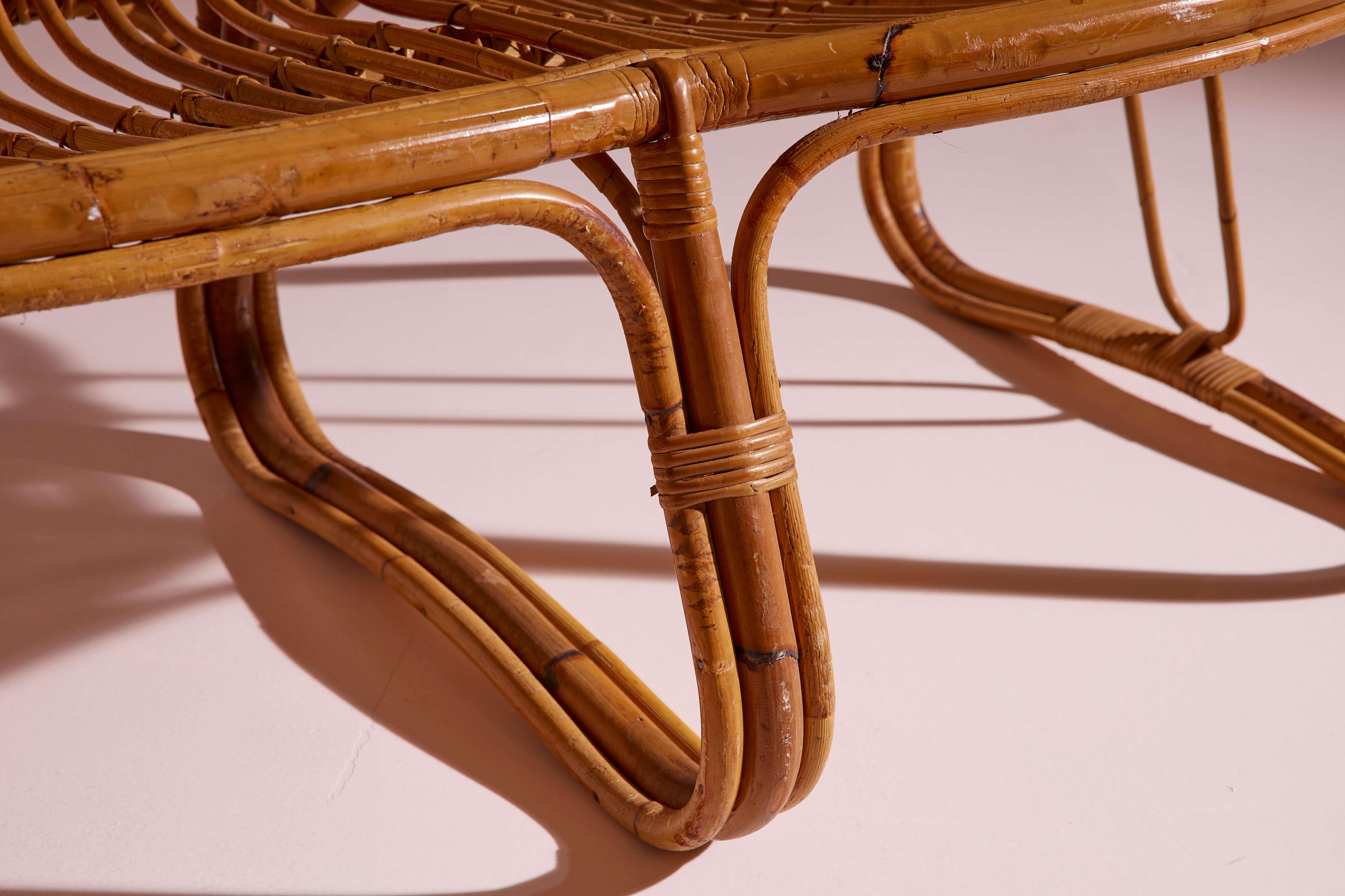 Bentwood Wicker and bamboo Garden or Living Room Set, Italian Manufacture, 1960s For Sale 14