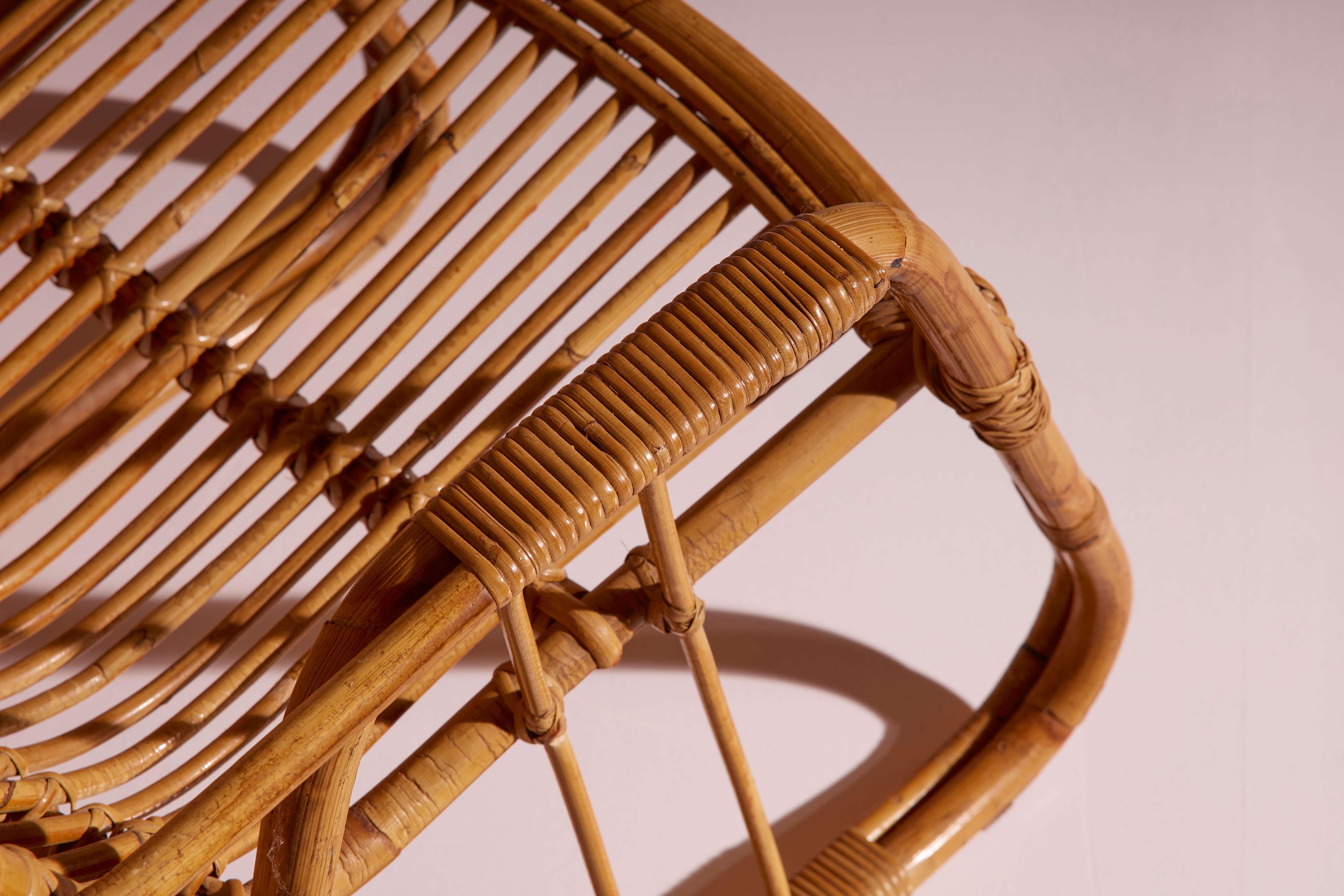 Bentwood Wicker and bamboo Garden or Living Room Set, Italian Manufacture, 1960s For Sale 15
