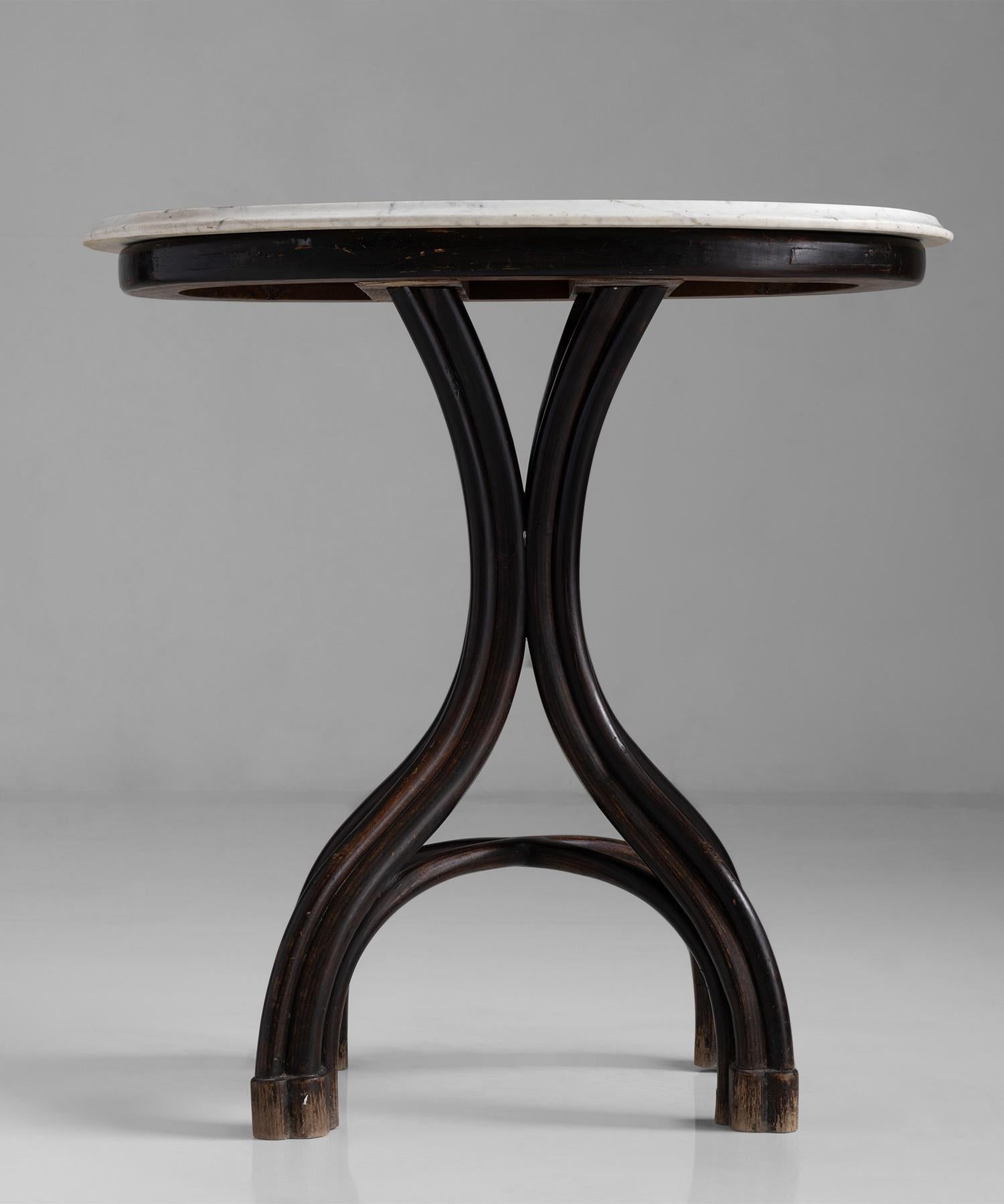19th Century Bentwood with Marble Top Side Table by Thonet, Austria circa 1870