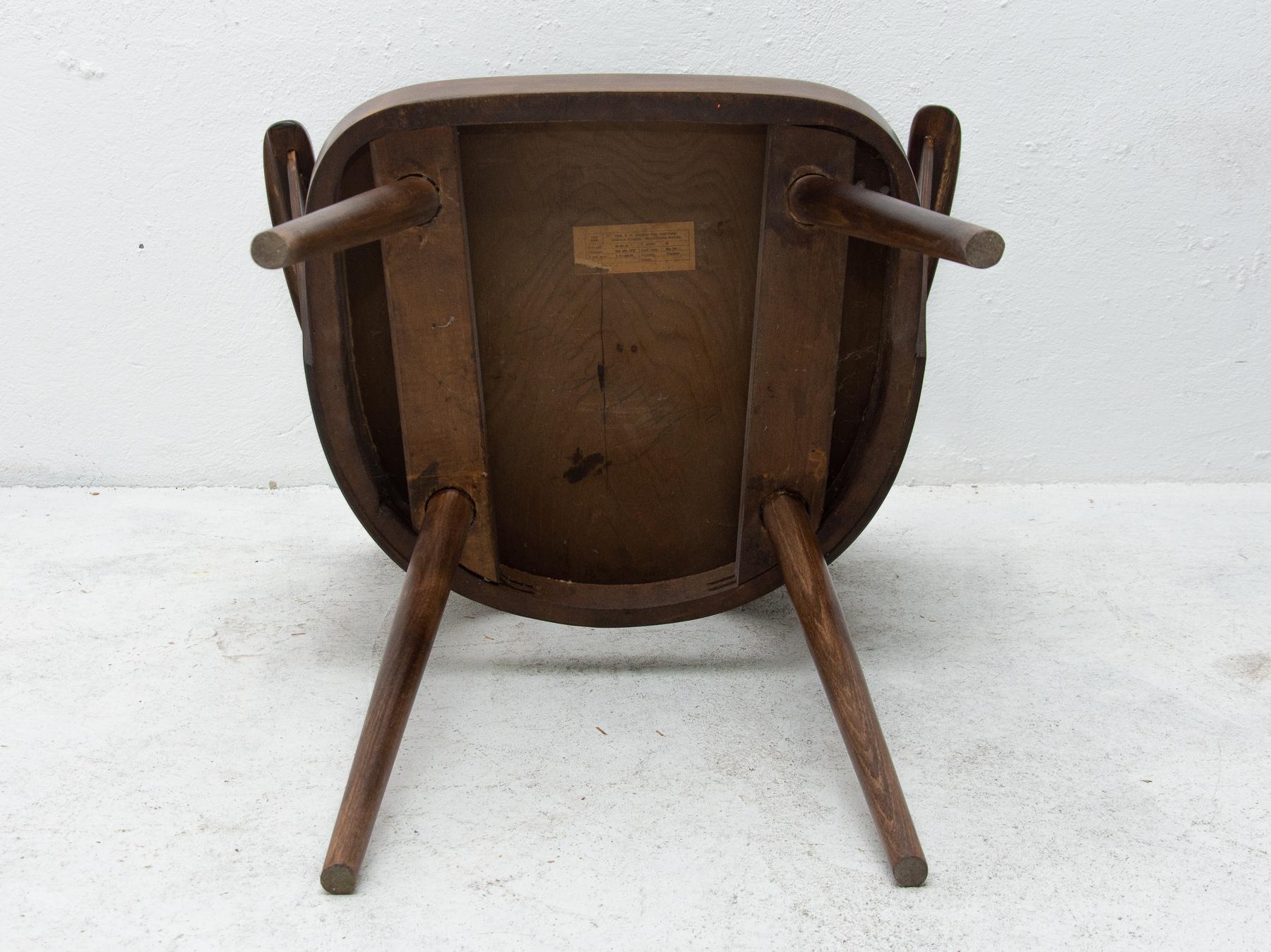Bentwood Writing Desk Armchair by Radomír Hofman for Ton, No1 For Sale 7