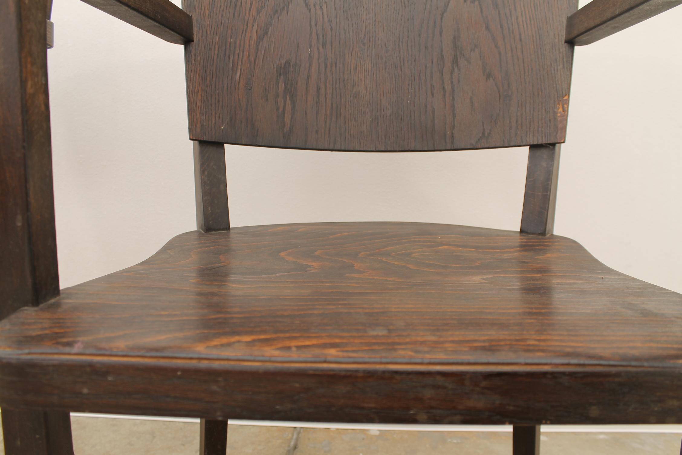 Poltrone da scrivania in legno curvato, 1950, Cecoslovacchia in vendita 11