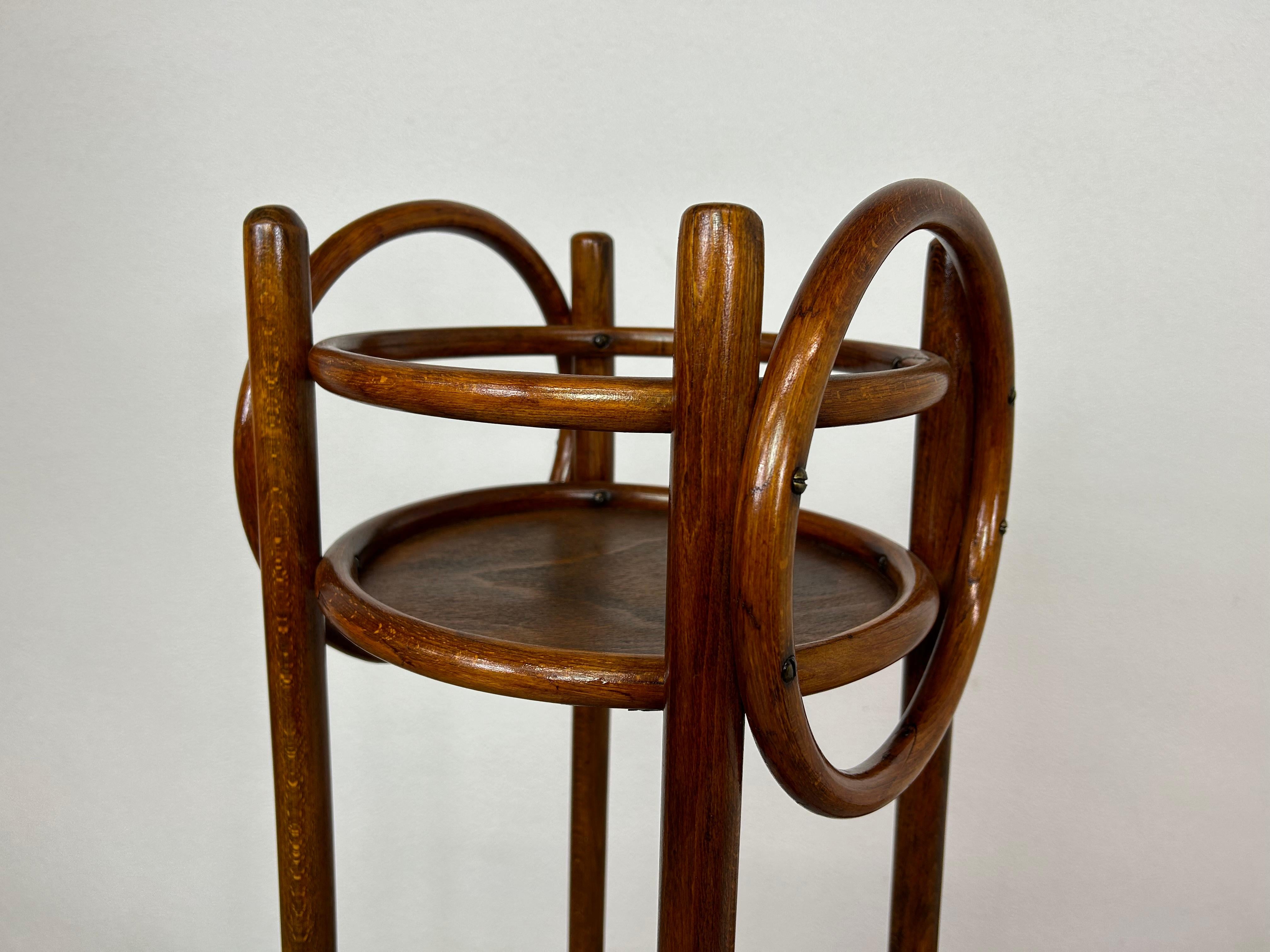 Early 20th Century Bentwoon plant stand attr. Otto Wagner for Thonet For Sale