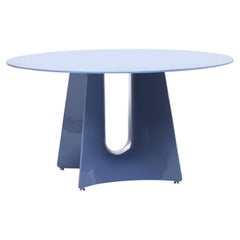 Bentz Blue Round Dining Table by Jeff Miller