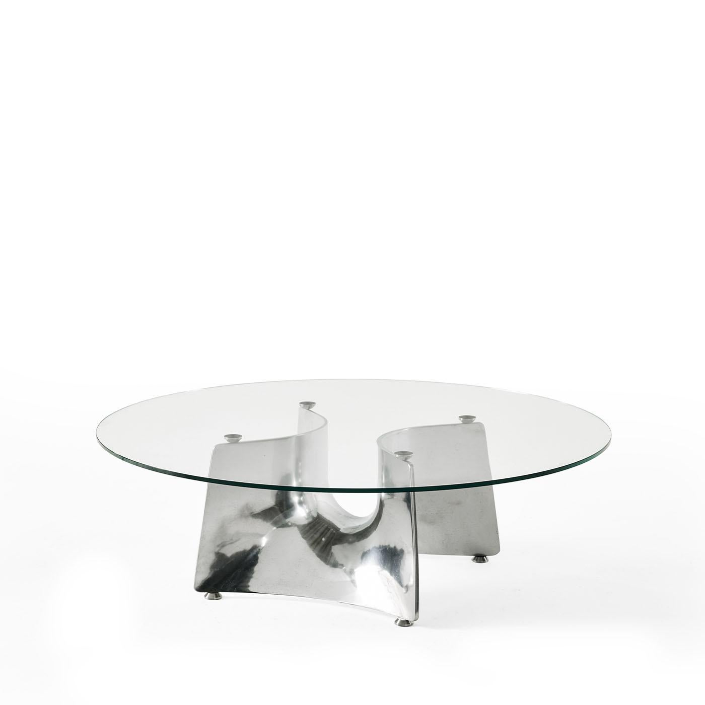 Cristal Table basse ovale Bentz de Jeff Miller en vente