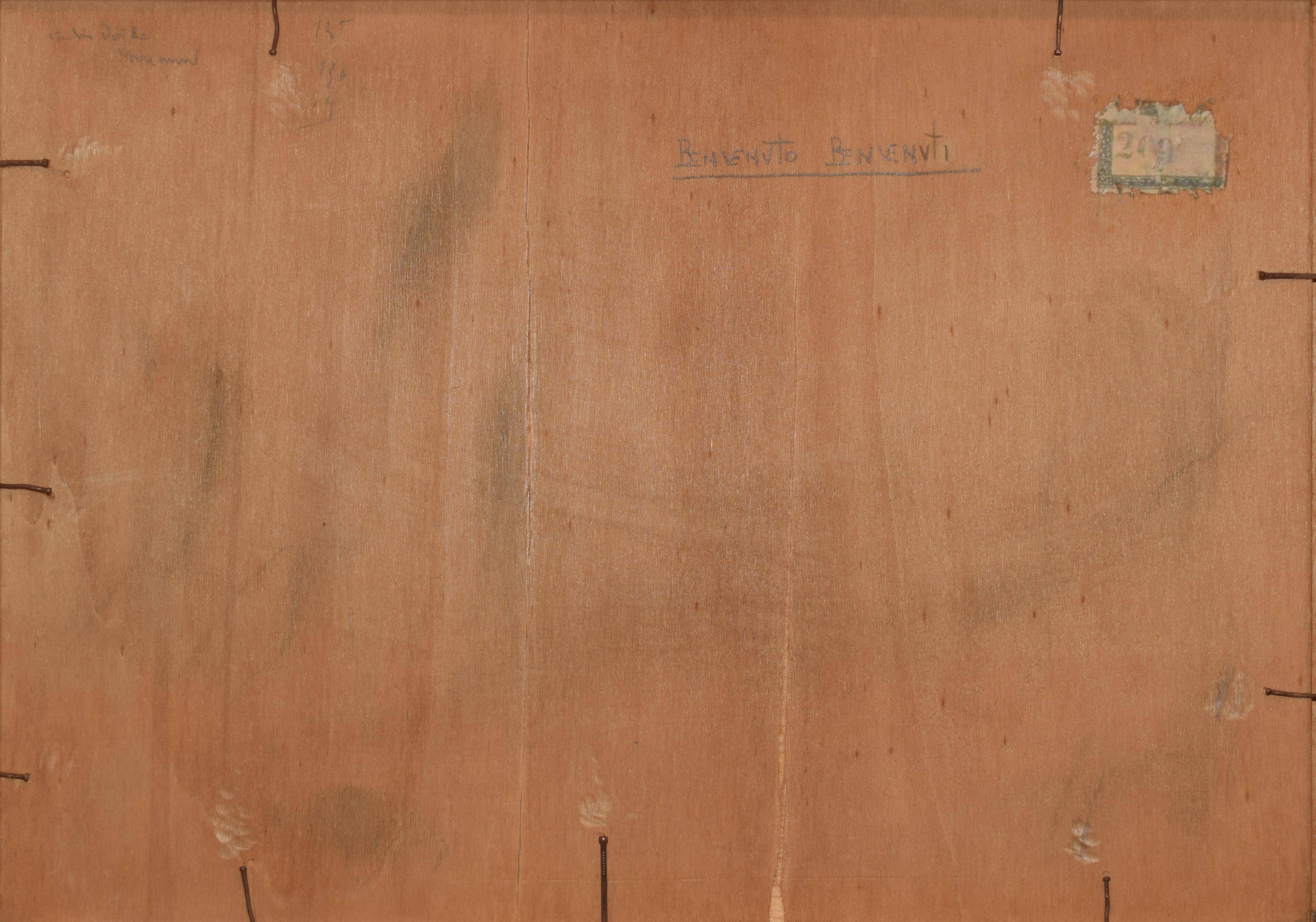 Die Hütte - Alter Schafstall – Painting von Benvenuto Benvenuti